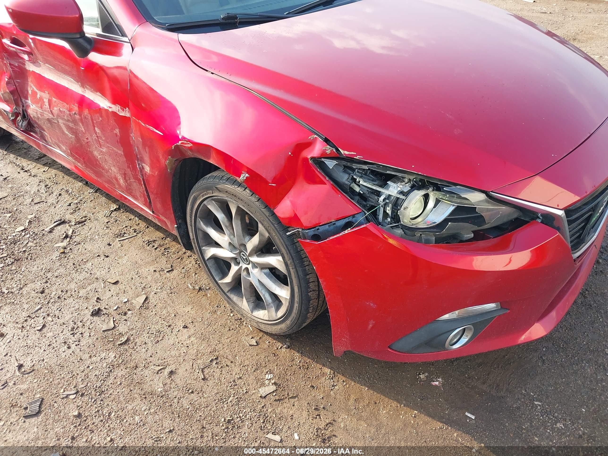 2015 Mazda Mazda3 S Grand Touring Burgundy vin: JM1BM1M3XF1236116