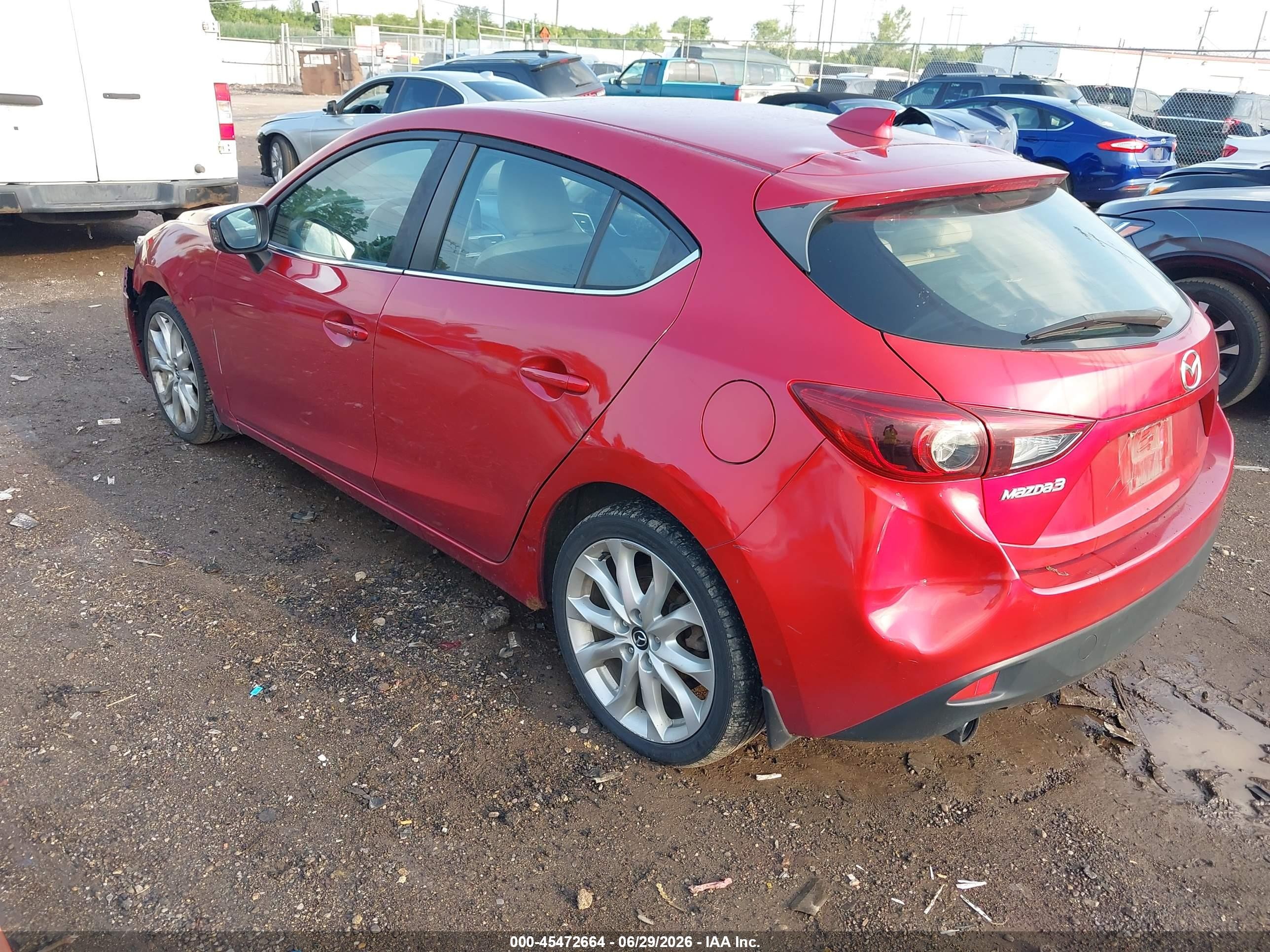 2015 Mazda Mazda3 S Grand Touring Burgundy vin: JM1BM1M3XF1236116