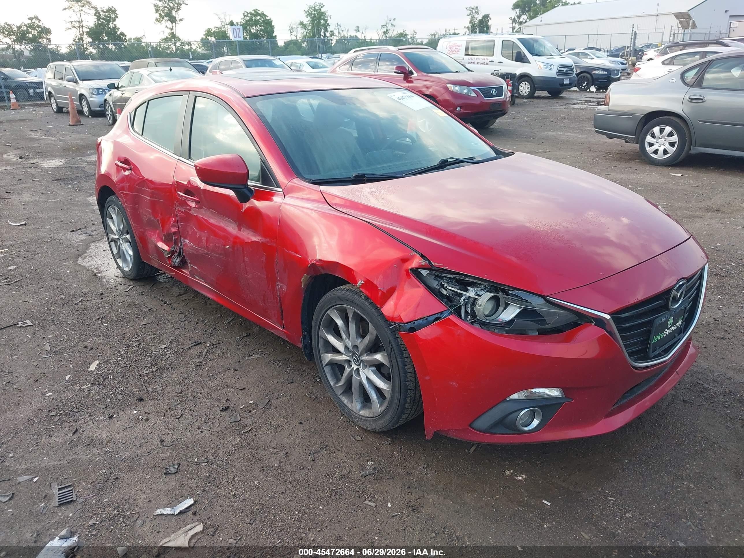 2015 Mazda Mazda3 S Grand Touring Бордовый vin: JM1BM1M3XF1236116