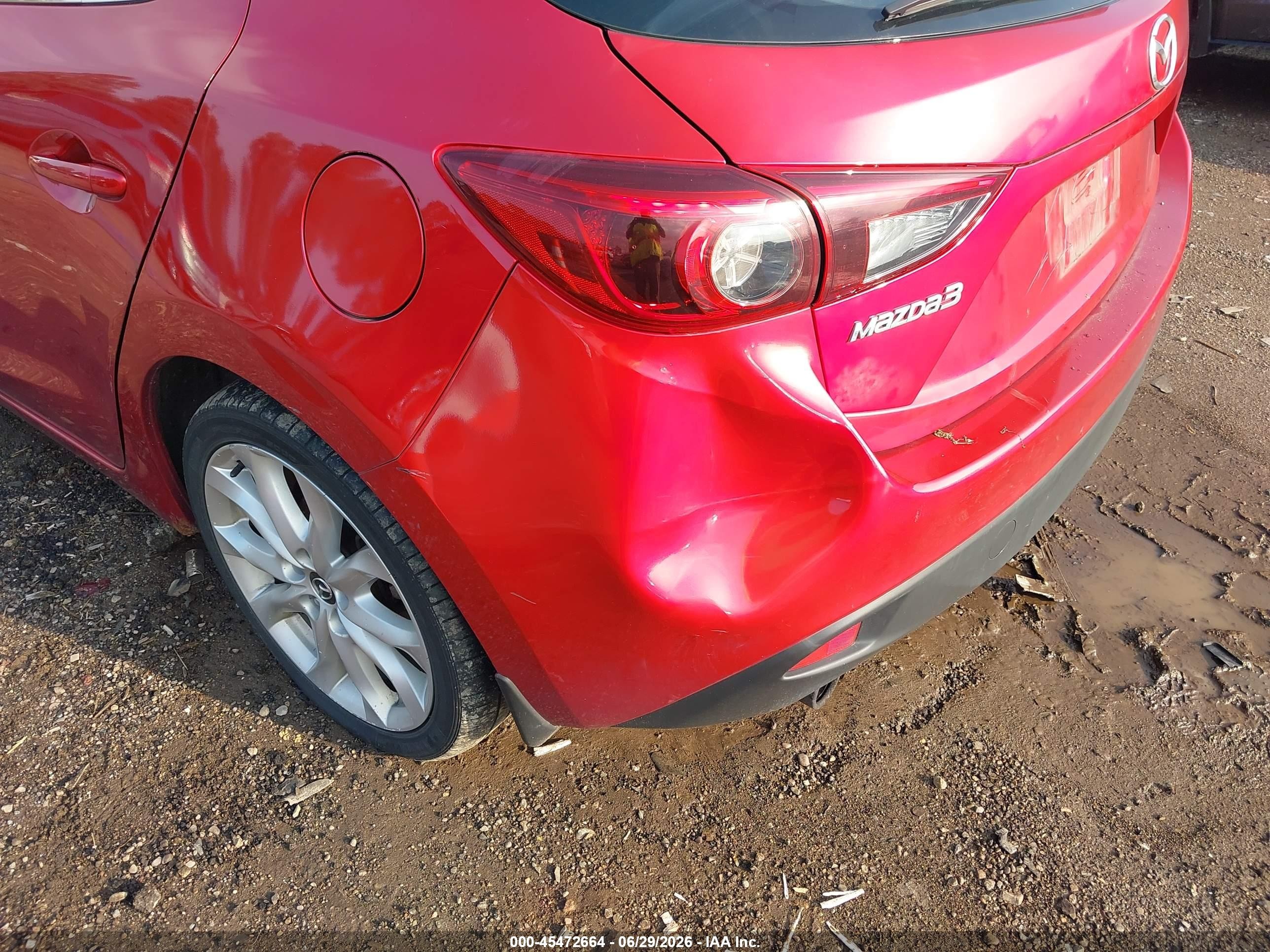 2015 Mazda Mazda3 S Grand Touring Burgundy vin: JM1BM1M3XF1236116