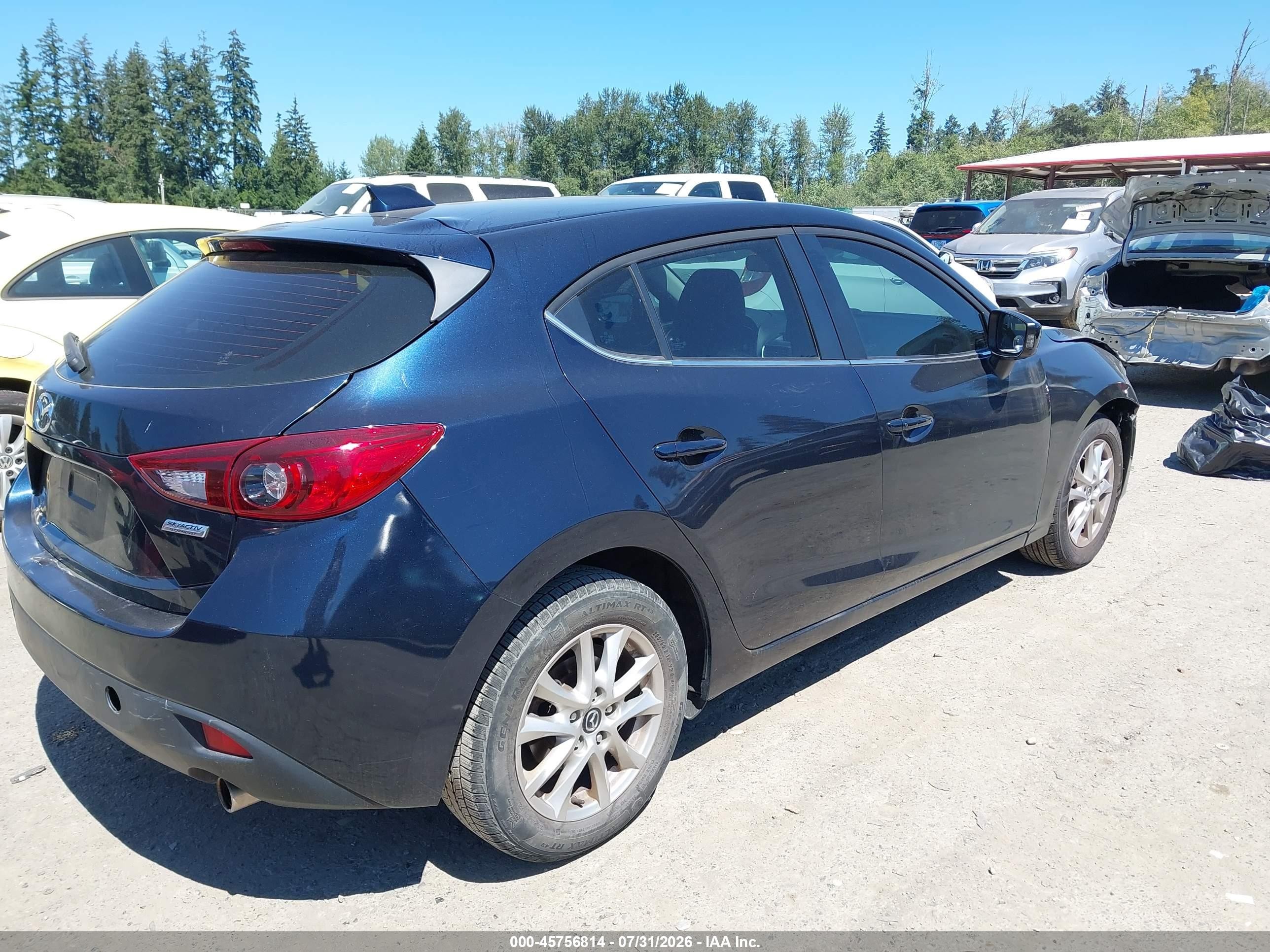 2015 Mazda Mazda3 I Grand Touring Синий vin: JM1BM1M73F1240365