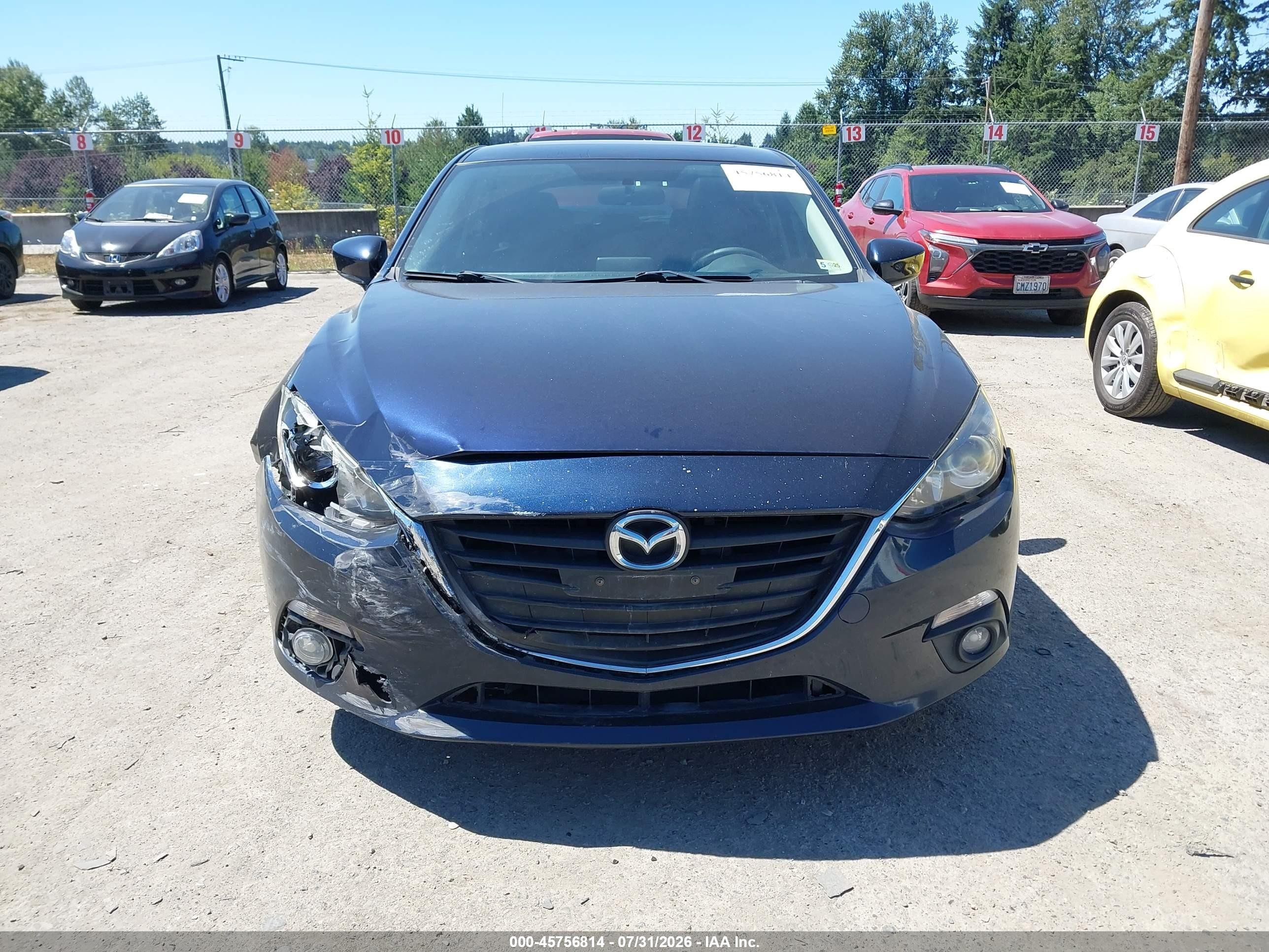 2015 Mazda Mazda3 I Grand Touring Синий vin: JM1BM1M73F1240365