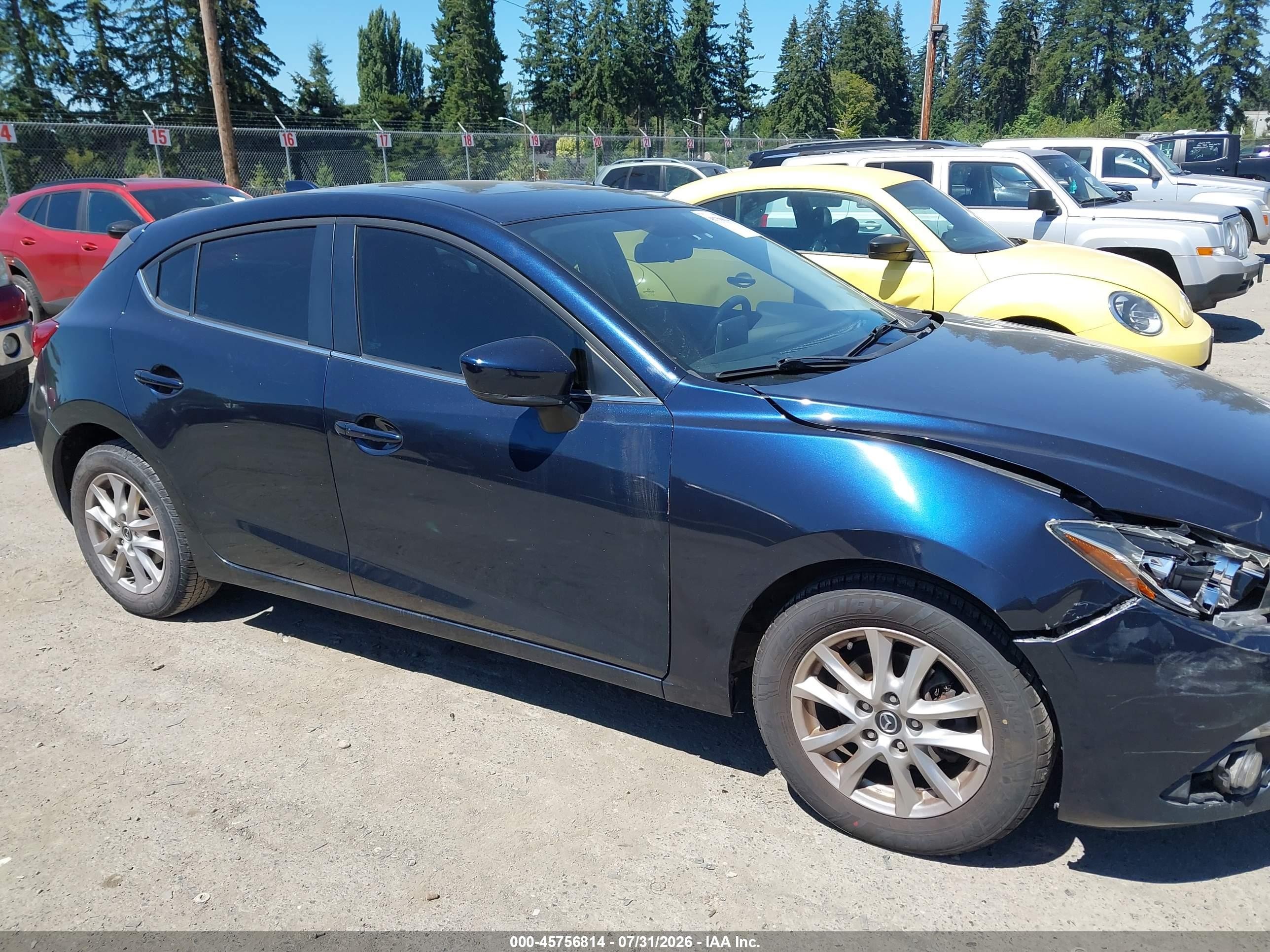 2015 Mazda Mazda3 I Grand Touring Синий vin: JM1BM1M73F1240365