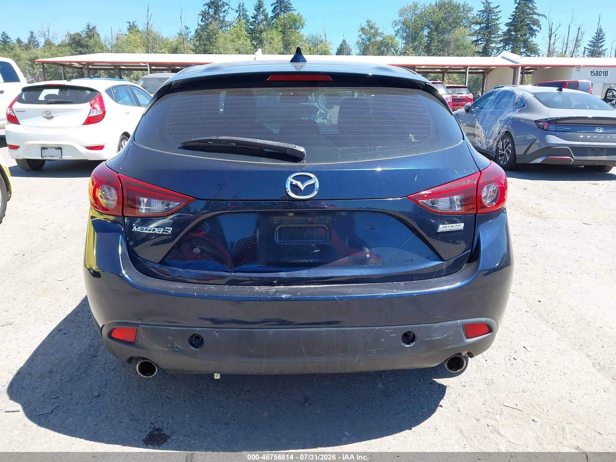 2015 Mazda Mazda3 I Grand Touring Синий vin: JM1BM1M73F1240365
