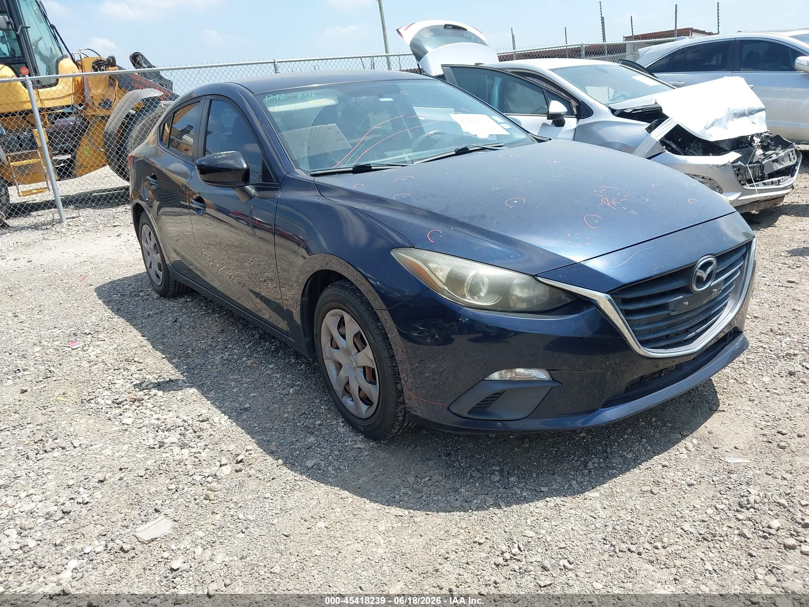 2014 Mazda Mazda3 I Sv Blue vin: JM1BM1T70E1148730