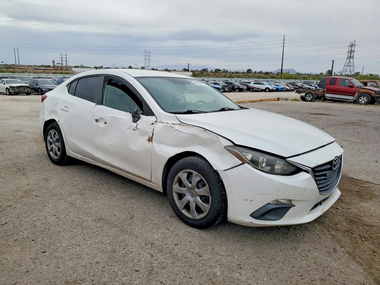 2014 Mazda 3 Sv White vin: JM1BM1T71E1195815