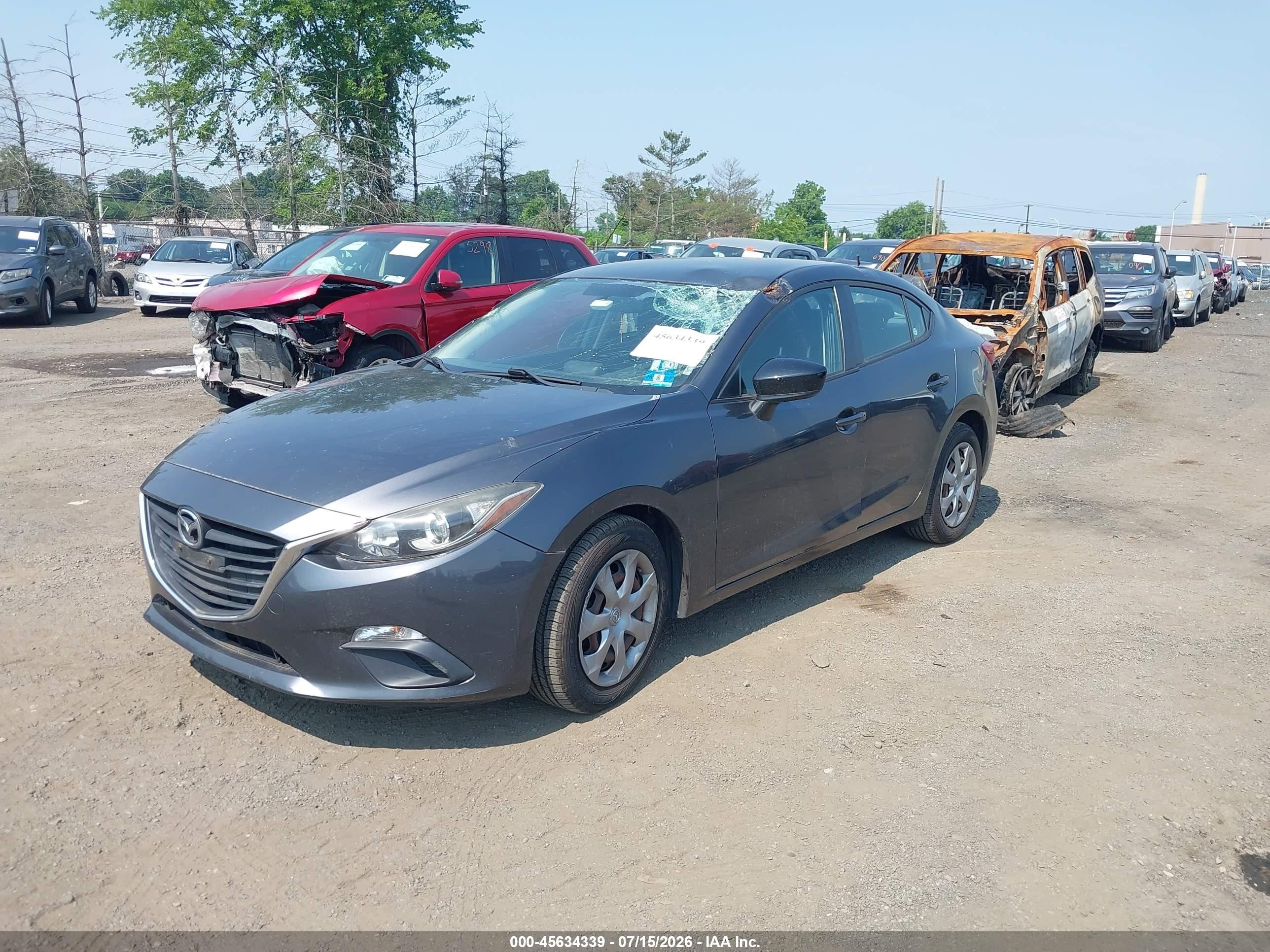 2015 Mazda Mazda3 I Sv Gray vin: JM1BM1T71F1235957