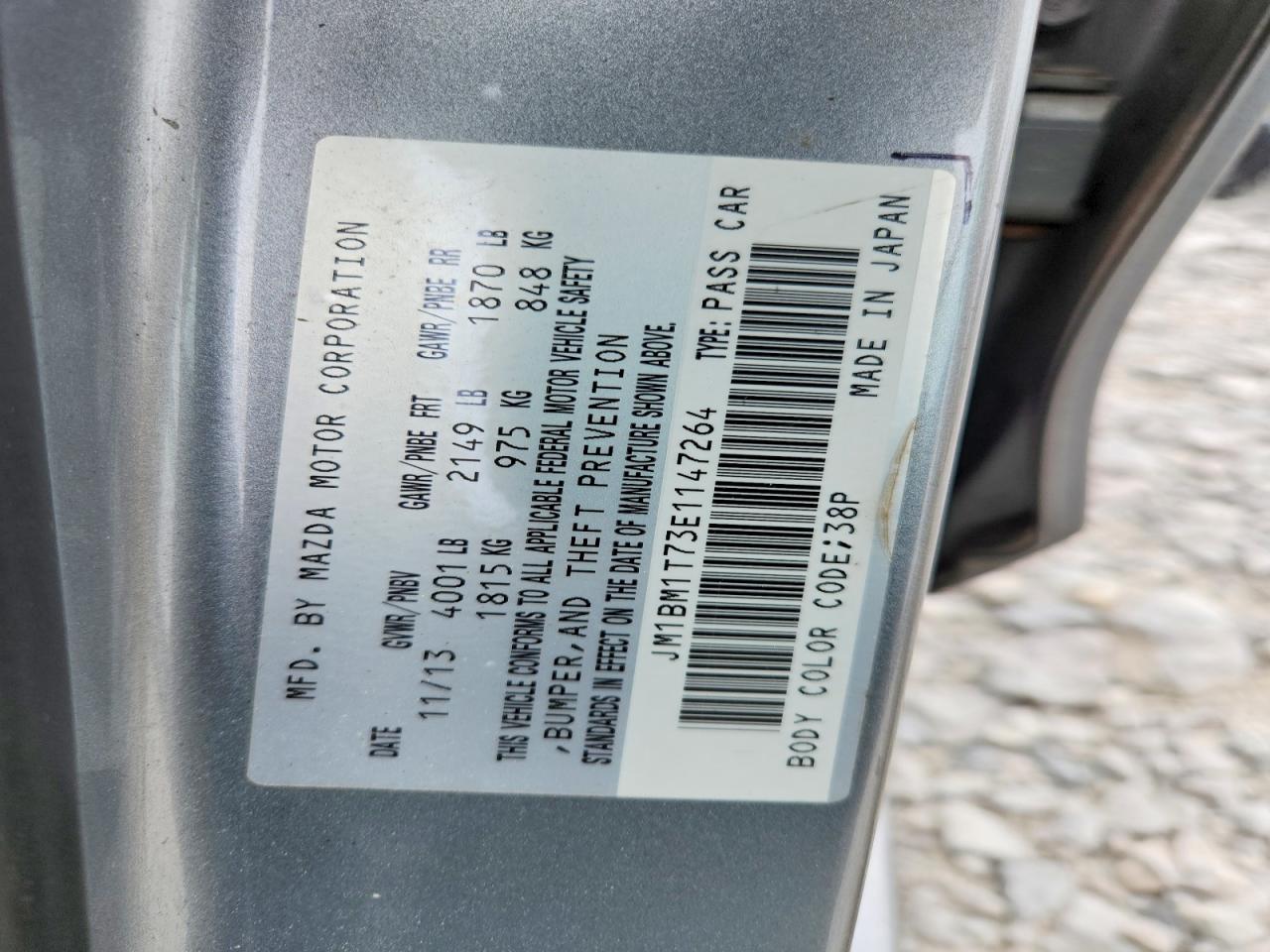 2014 Mazda 3 Sv Silver vin: JM1BM1T73E1147264