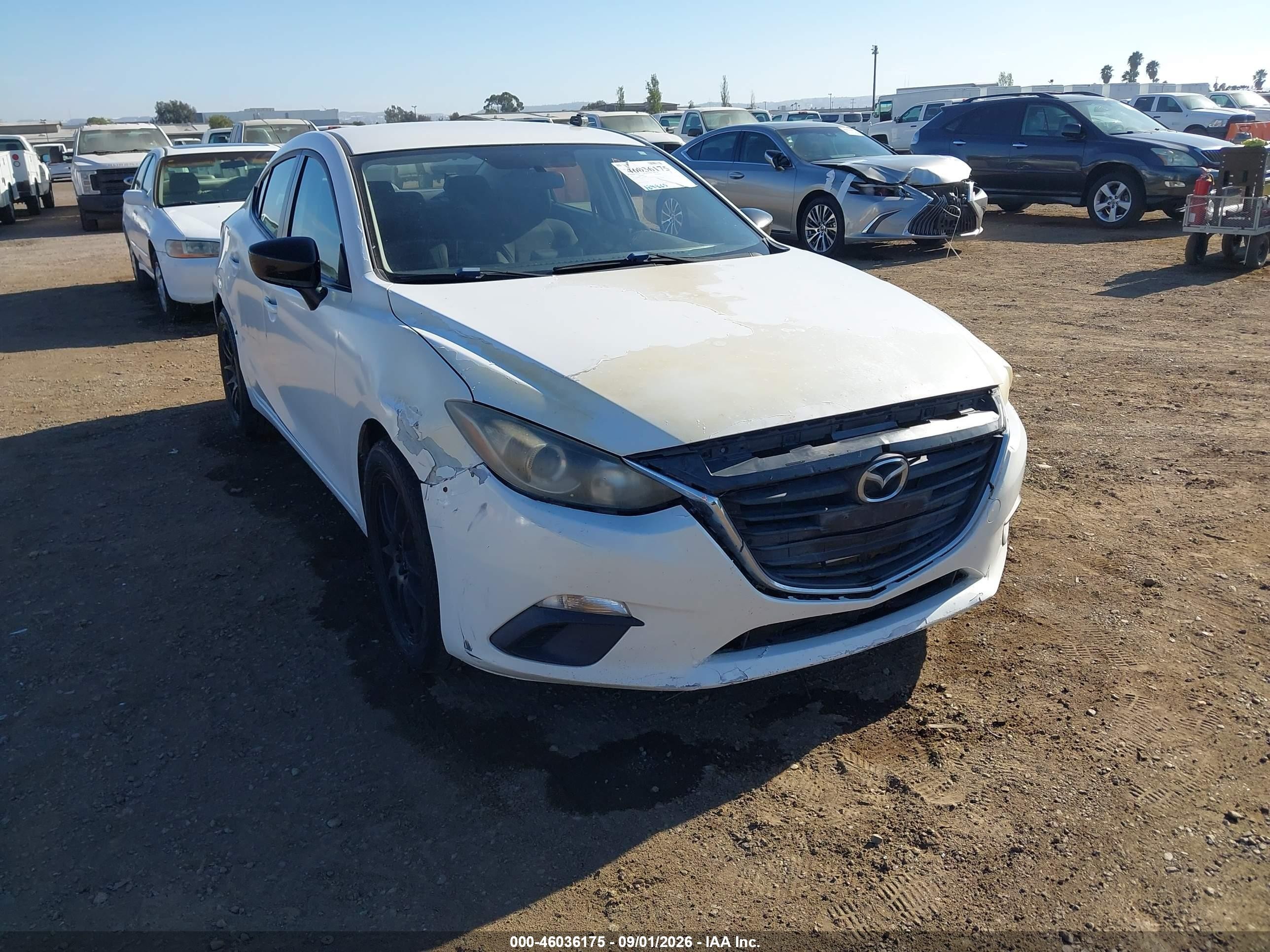 2014 Mazda Mazda3 I Sv White vin: JM1BM1T75E1214642