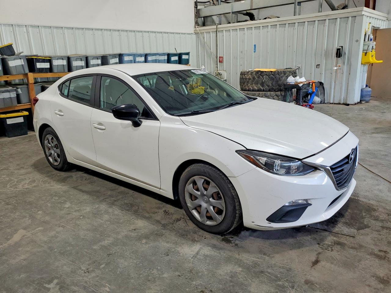 2014 Mazda 3 Sv White vin: JM1BM1T76E1134587