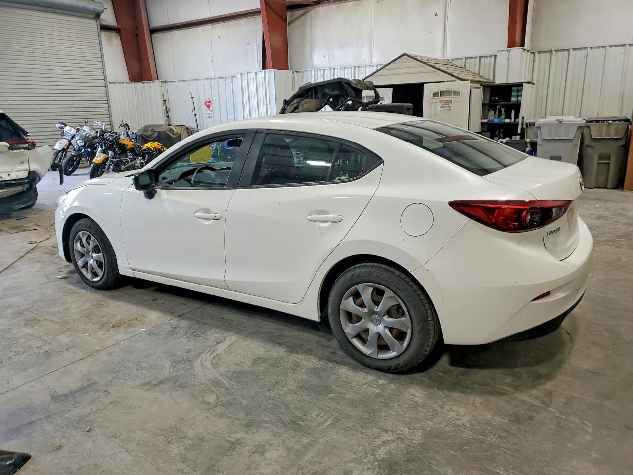 2014 Mazda 3 Sv White vin: JM1BM1T76E1134587