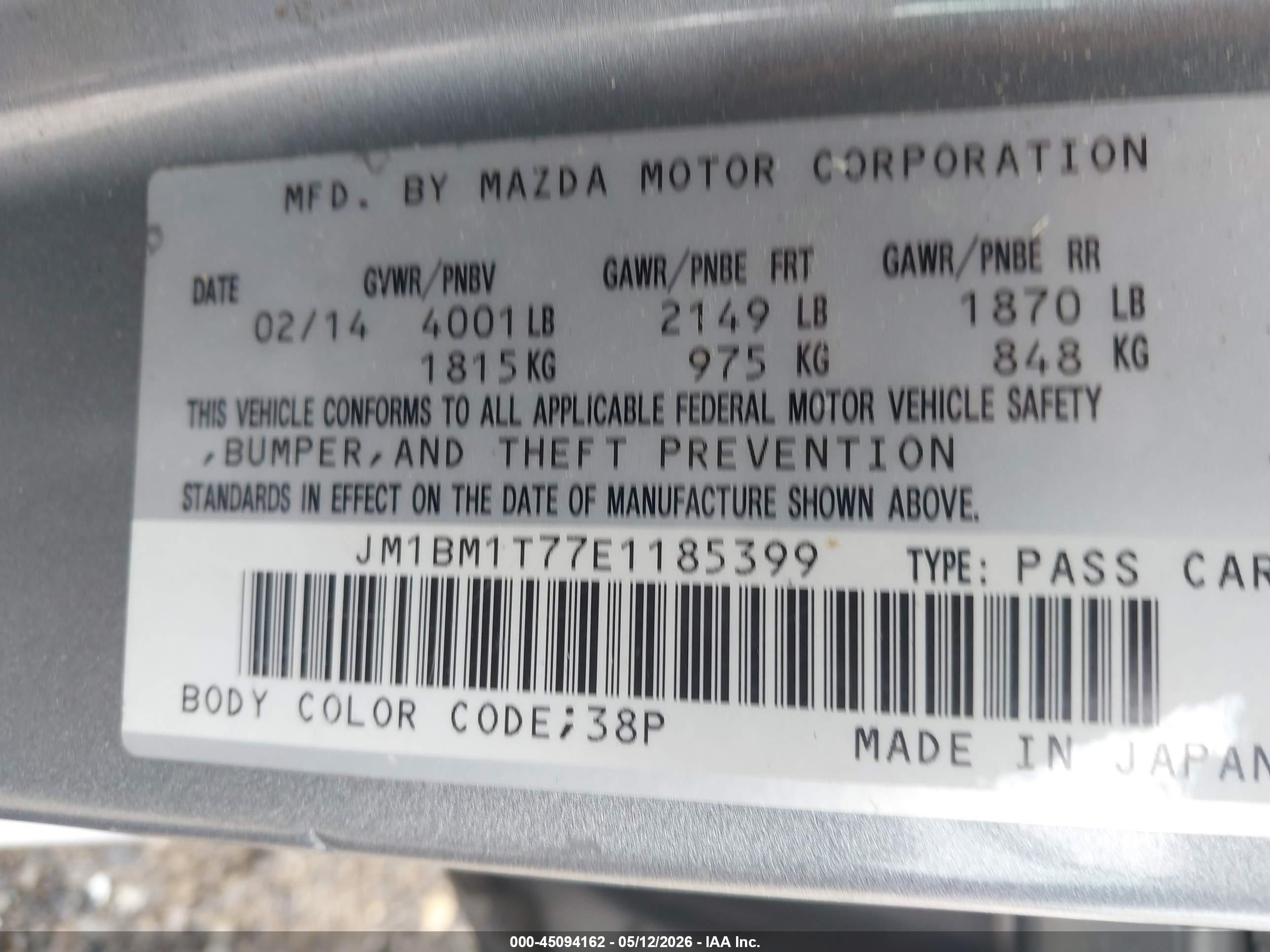2014 Mazda Mazda3 I Sv Silver vin: JM1BM1T77E1185399
