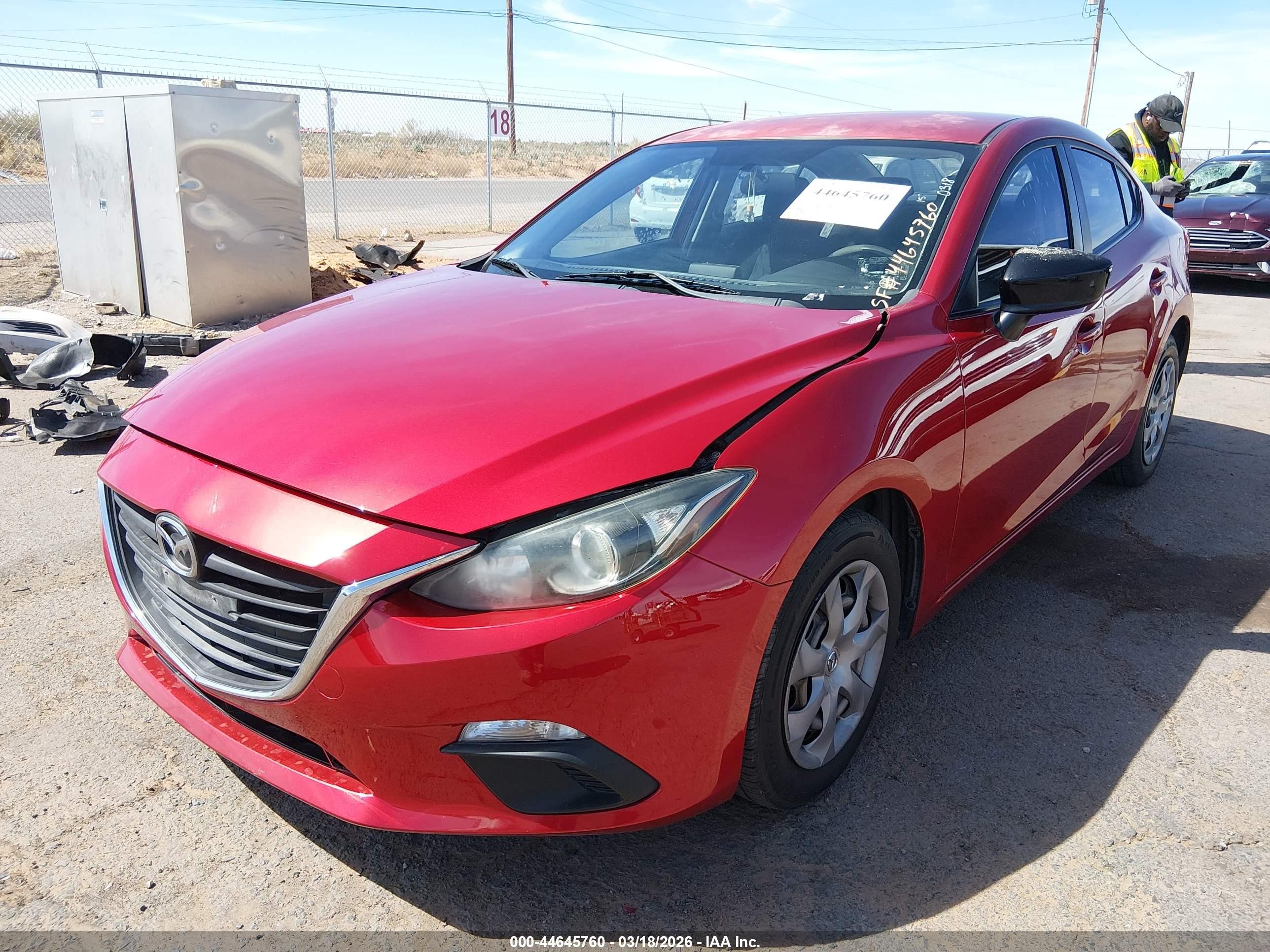 2015 Mazda Mazda3 I Sv Red vin: JM1BM1T77F1231492