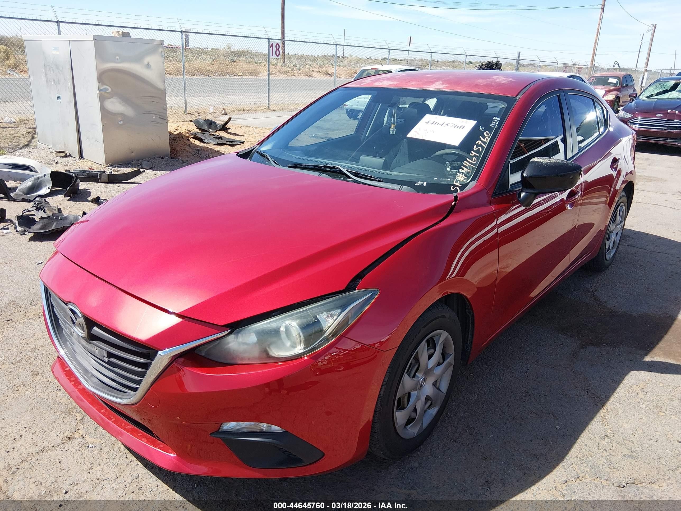2015 Mazda Mazda3 I Sv Red vin: JM1BM1T77F1231492