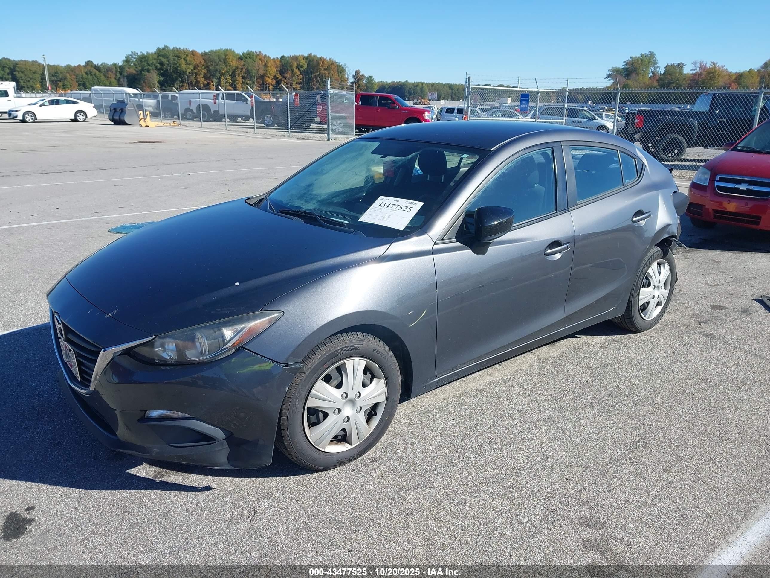 2015 Mazda Mazda3 I Sv Gray vin: JM1BM1T77F1247546