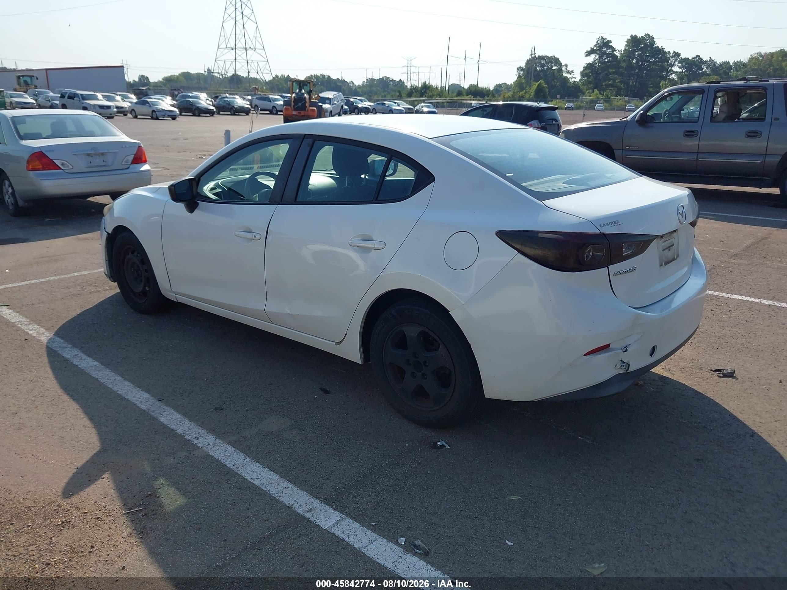 2014 Mazda Mazda3 I Sv White vin: JM1BM1T78E1128340