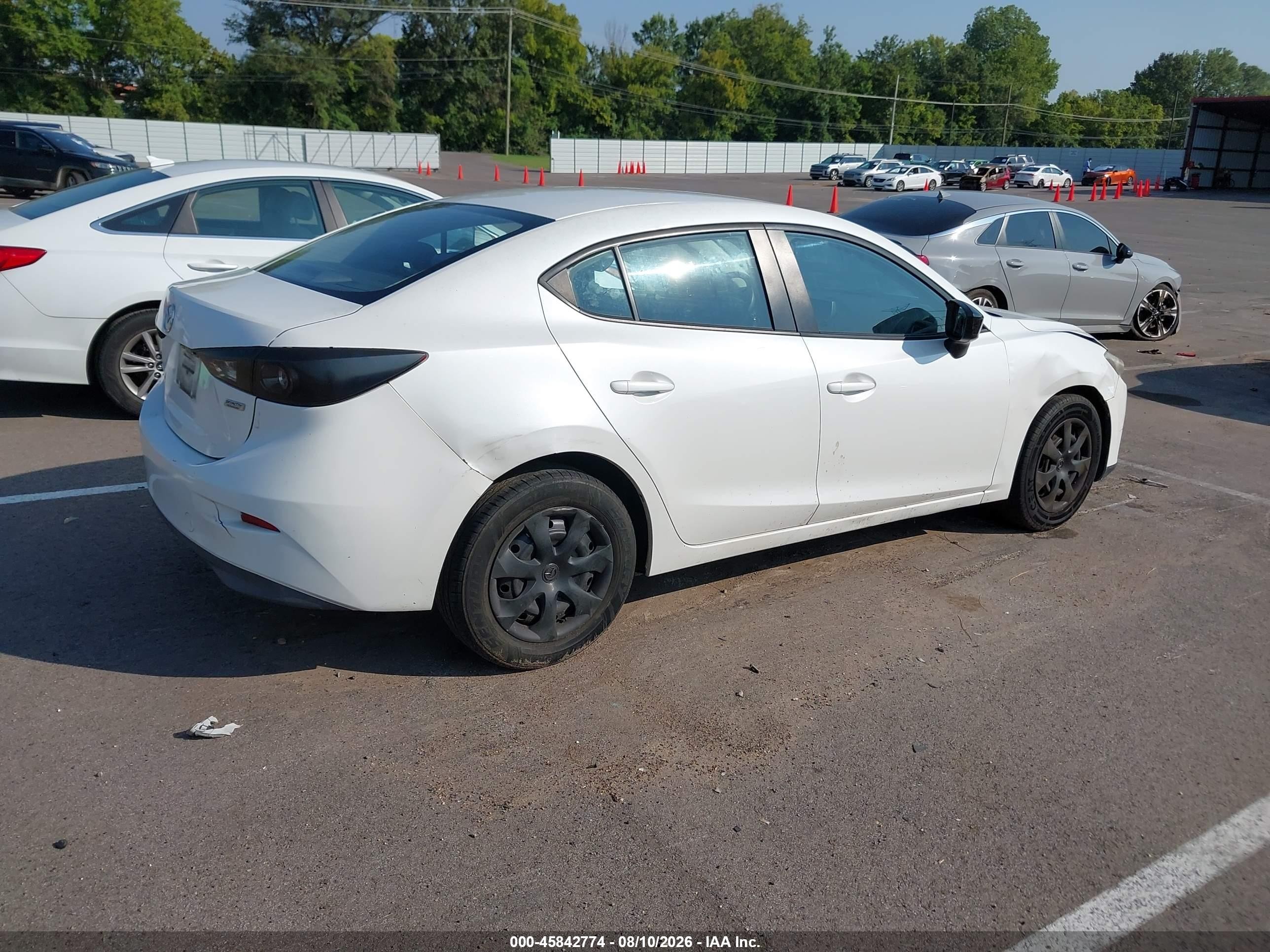 2014 Mazda Mazda3 I Sv White vin: JM1BM1T78E1128340