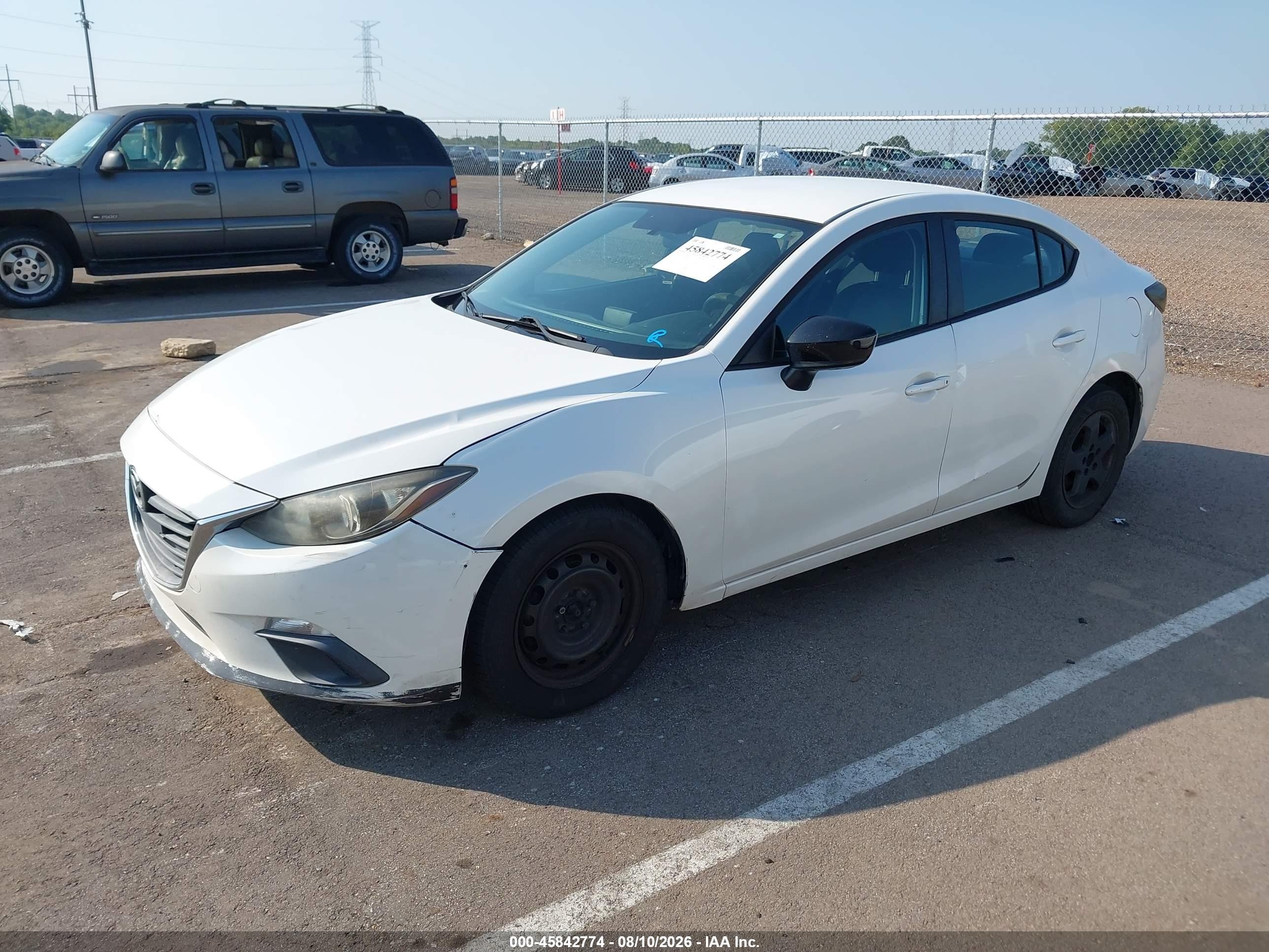 2014 Mazda Mazda3 I Sv White vin: JM1BM1T78E1128340