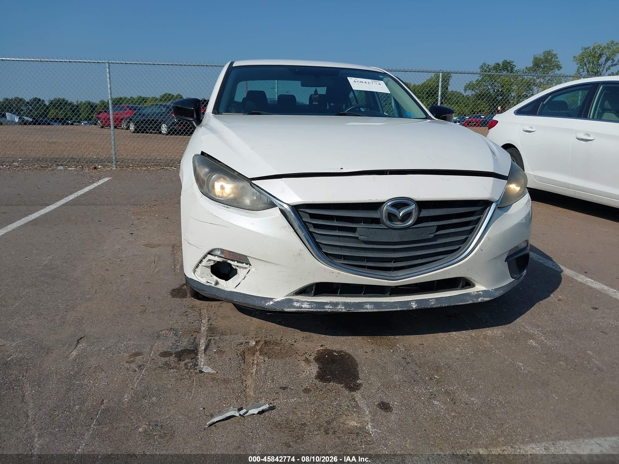2014 Mazda Mazda3 I Sv White vin: JM1BM1T78E1128340