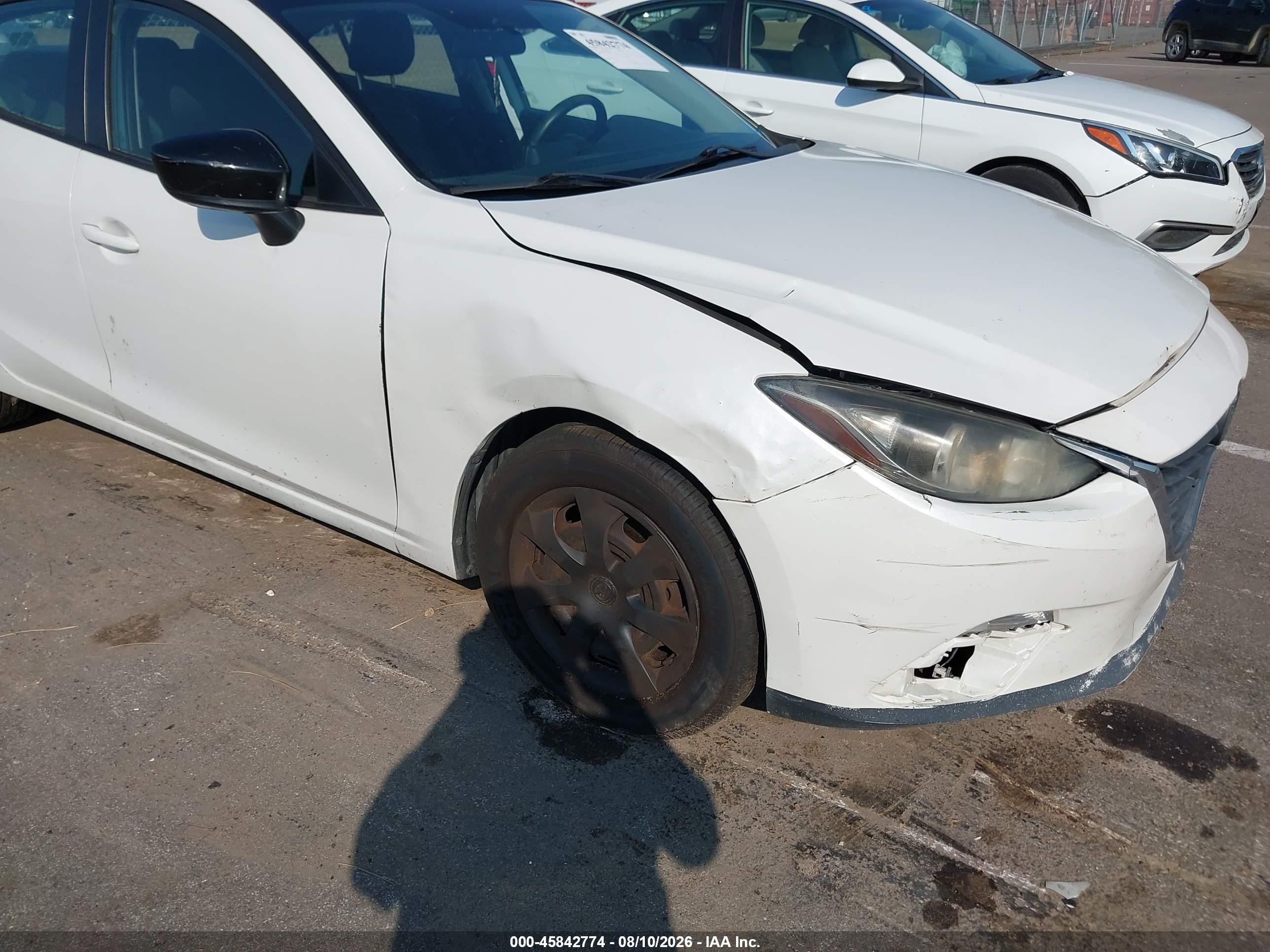 2014 Mazda Mazda3 I Sv White vin: JM1BM1T78E1128340