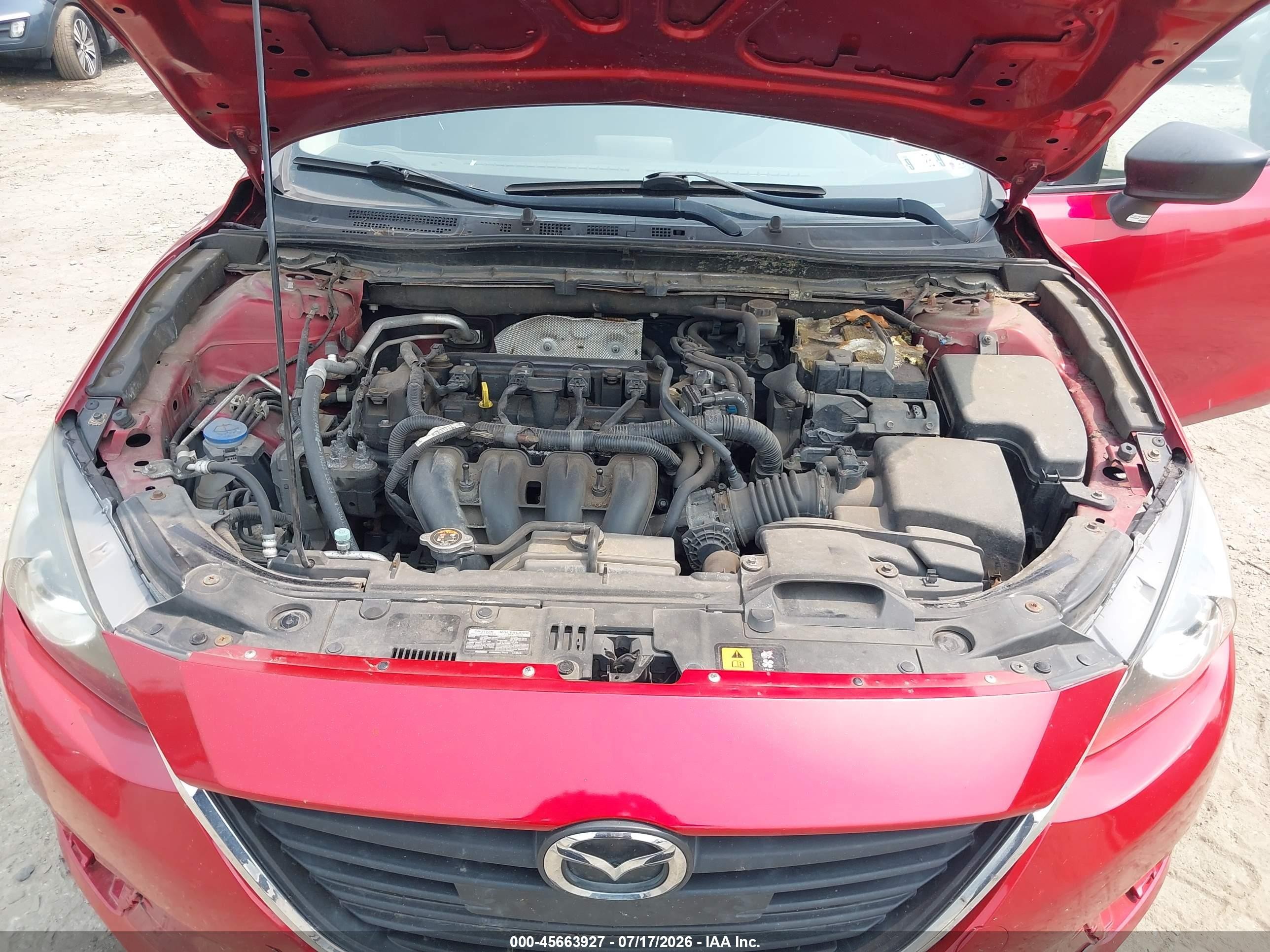 2014 Mazda Mazda3 I Sport Red vin: JM1BM1U70E1166532