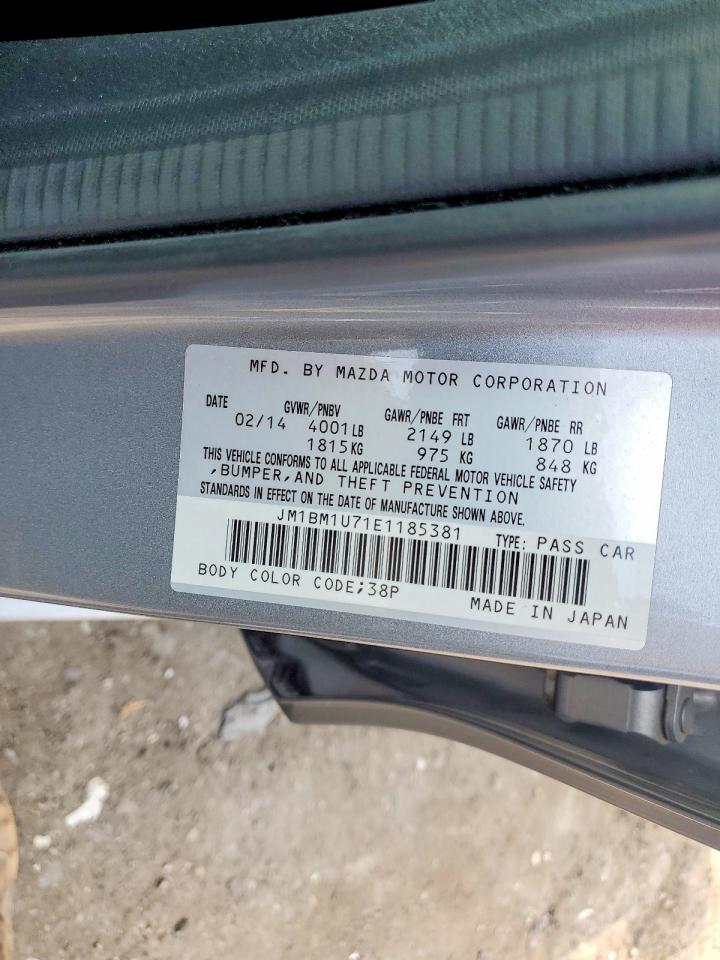 2014 Mazda 3 Sport Gray vin: JM1BM1U71E1185381