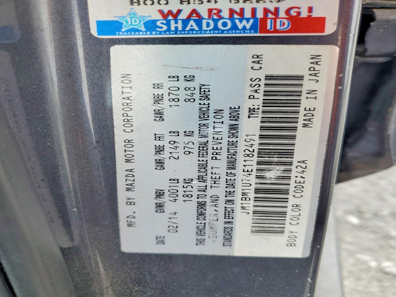 2014 Mazda 3 Sport Черный vin: JM1BM1U74E1182491
