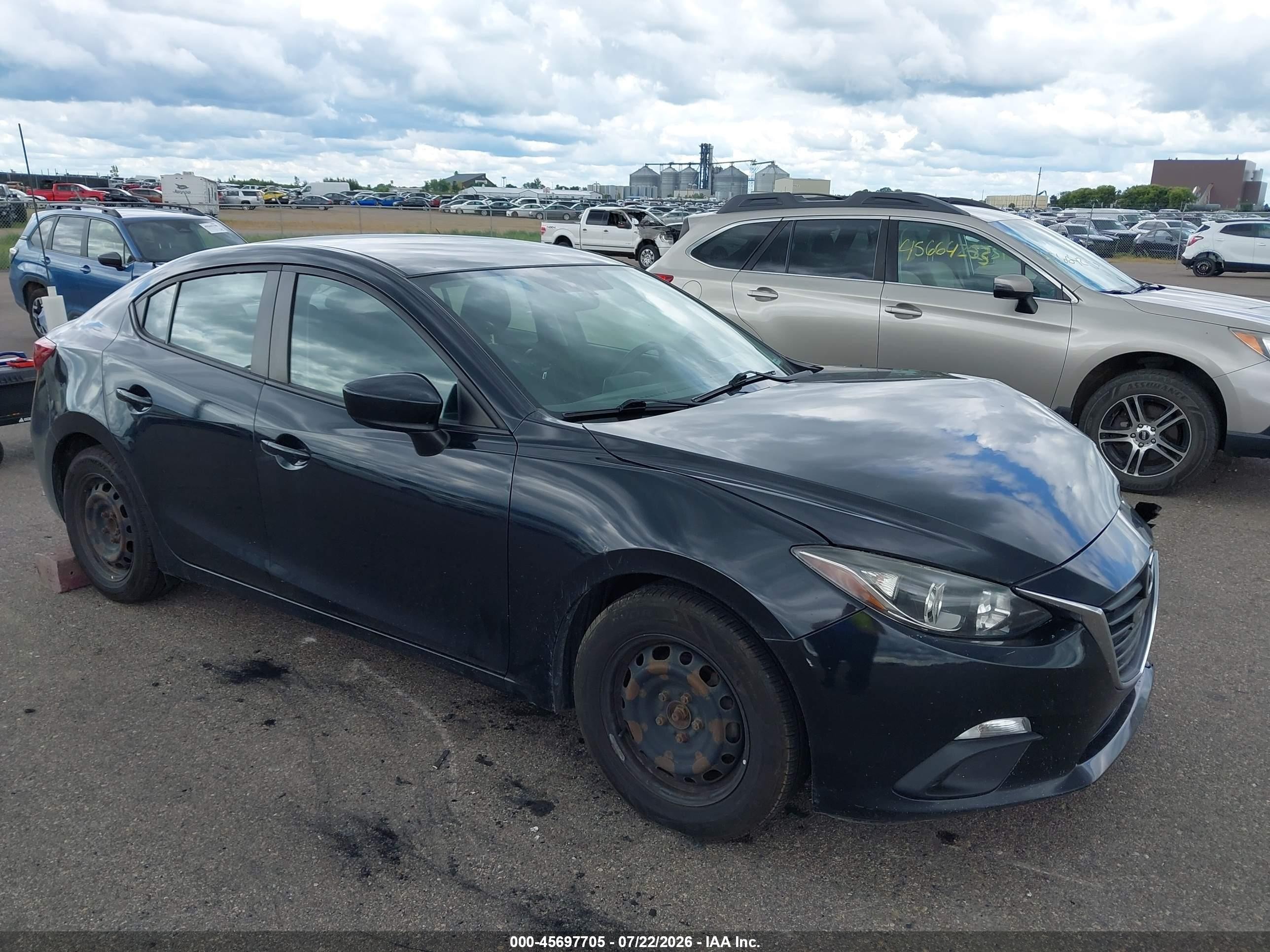 2014 Mazda Mazda3   Black vin: JM1BM1U75E1121781