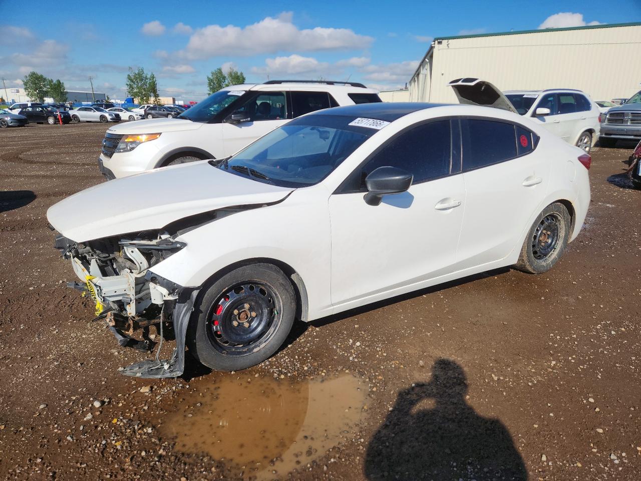 2014 Mazda 3 Sport White vin: JM1BM1U75E1166011