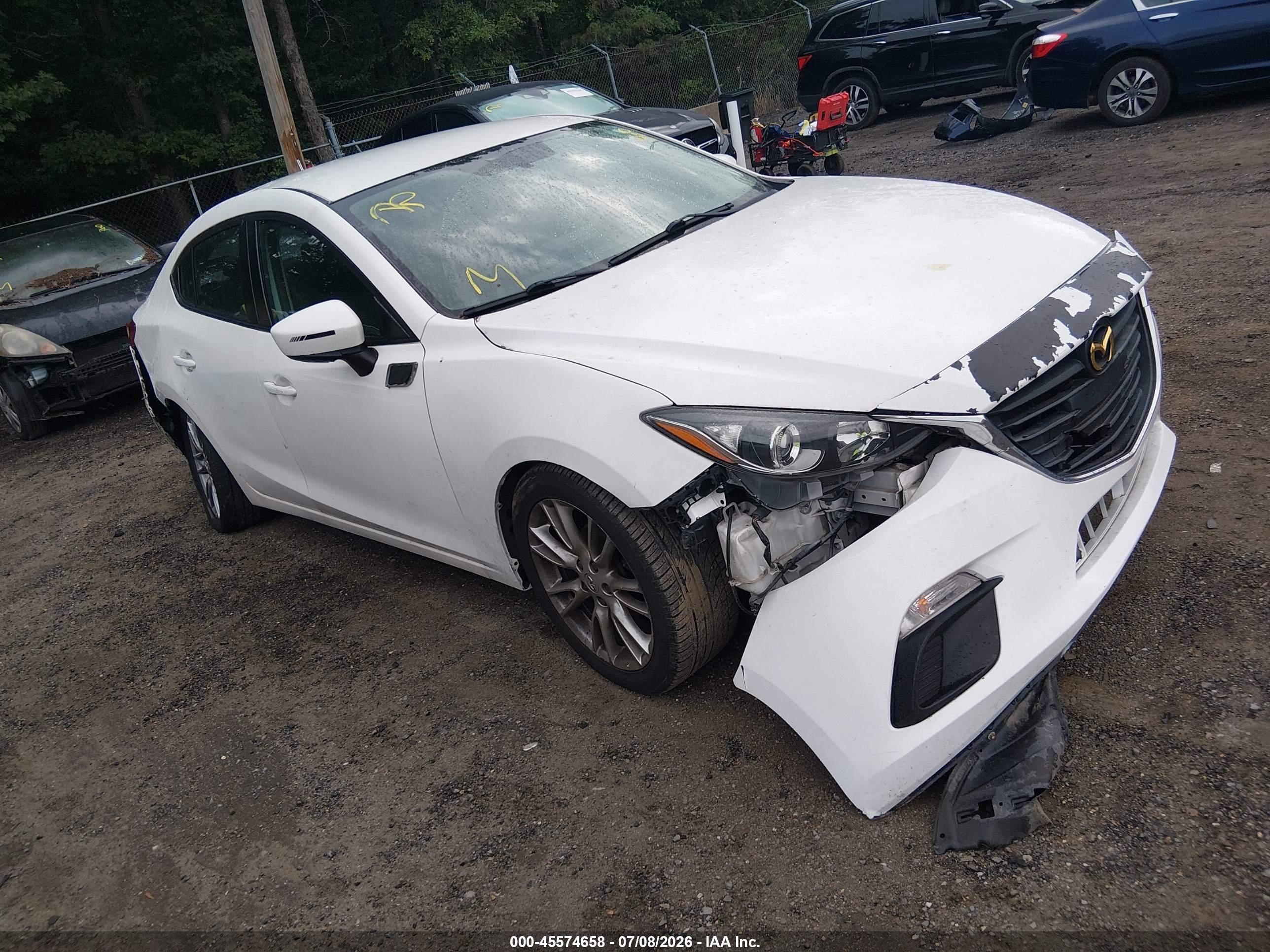 2014 Mazda Mazda3 I Sport White vin: JM1BM1U76E1121319