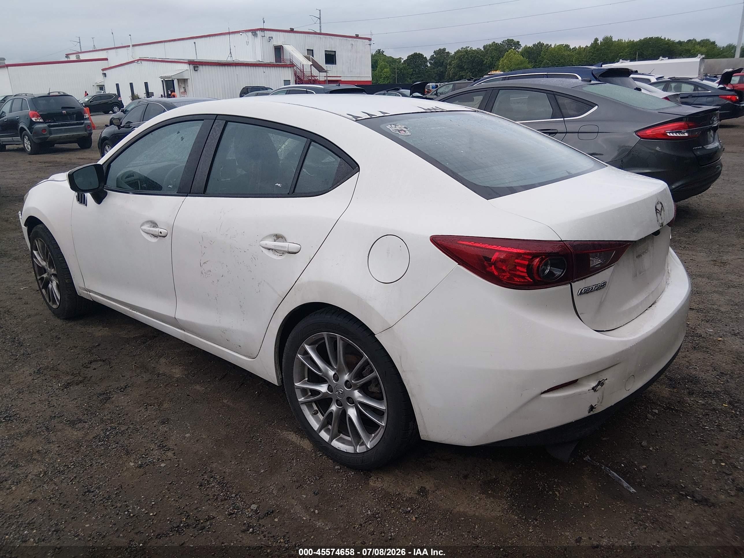 2014 Mazda Mazda3 I Sport White vin: JM1BM1U76E1121319