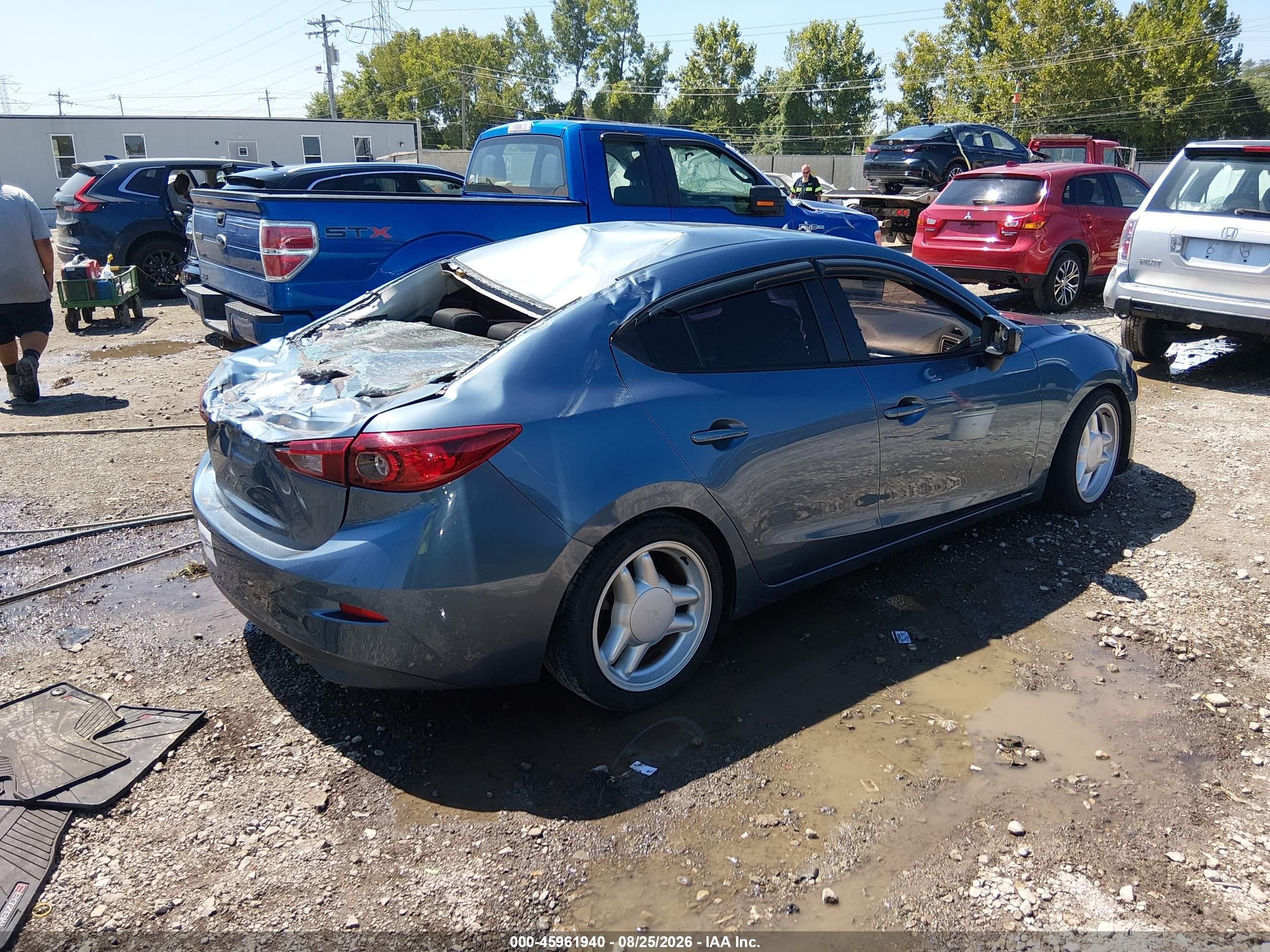 2014 Mazda Mazda3 I Sport Blue vin: JM1BM1U76E1176899