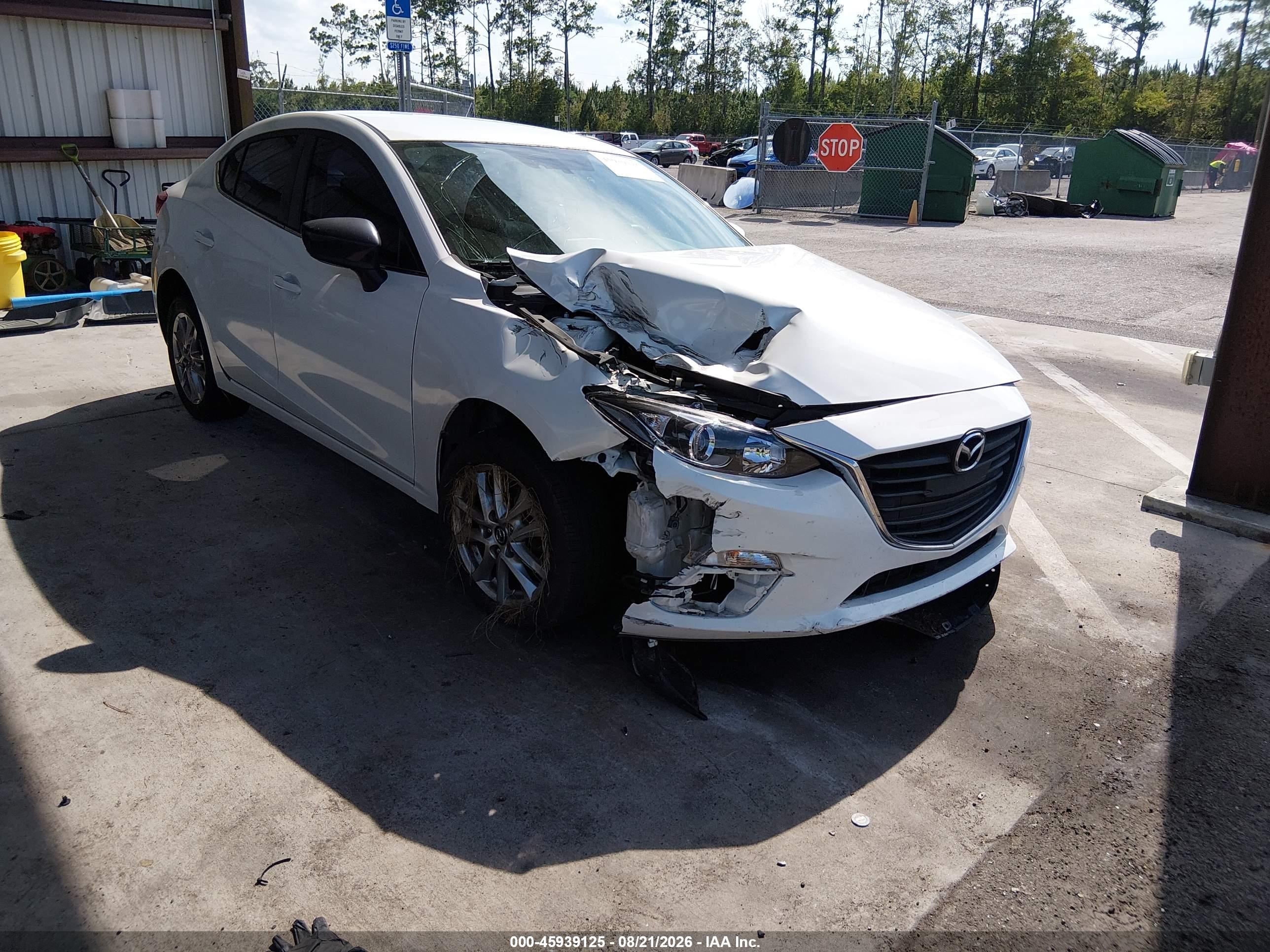2016 Mazda Mazda3 I Sport White vin: JM1BM1U76G1328893