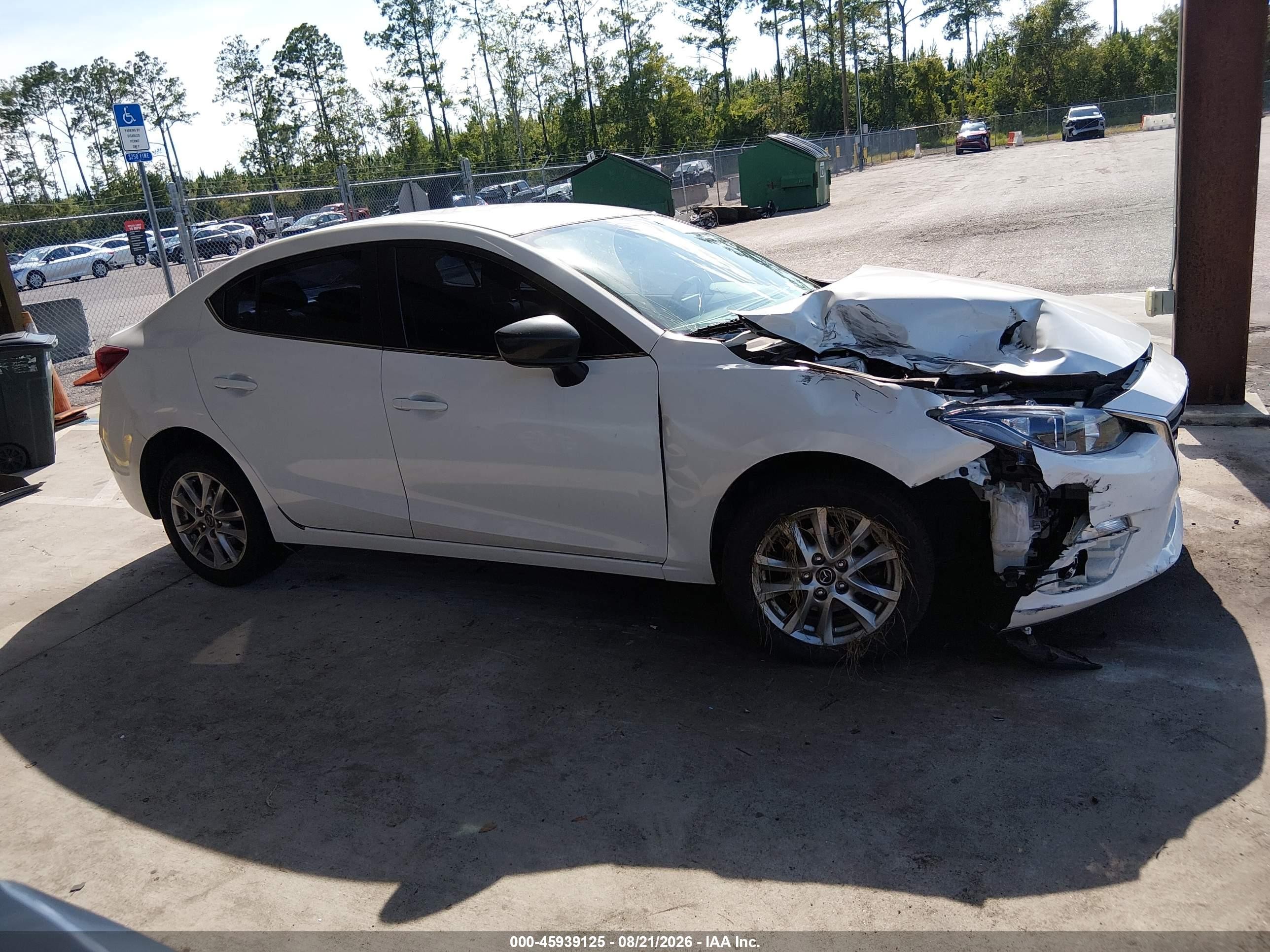 2016 Mazda Mazda3 I Sport White vin: JM1BM1U76G1328893