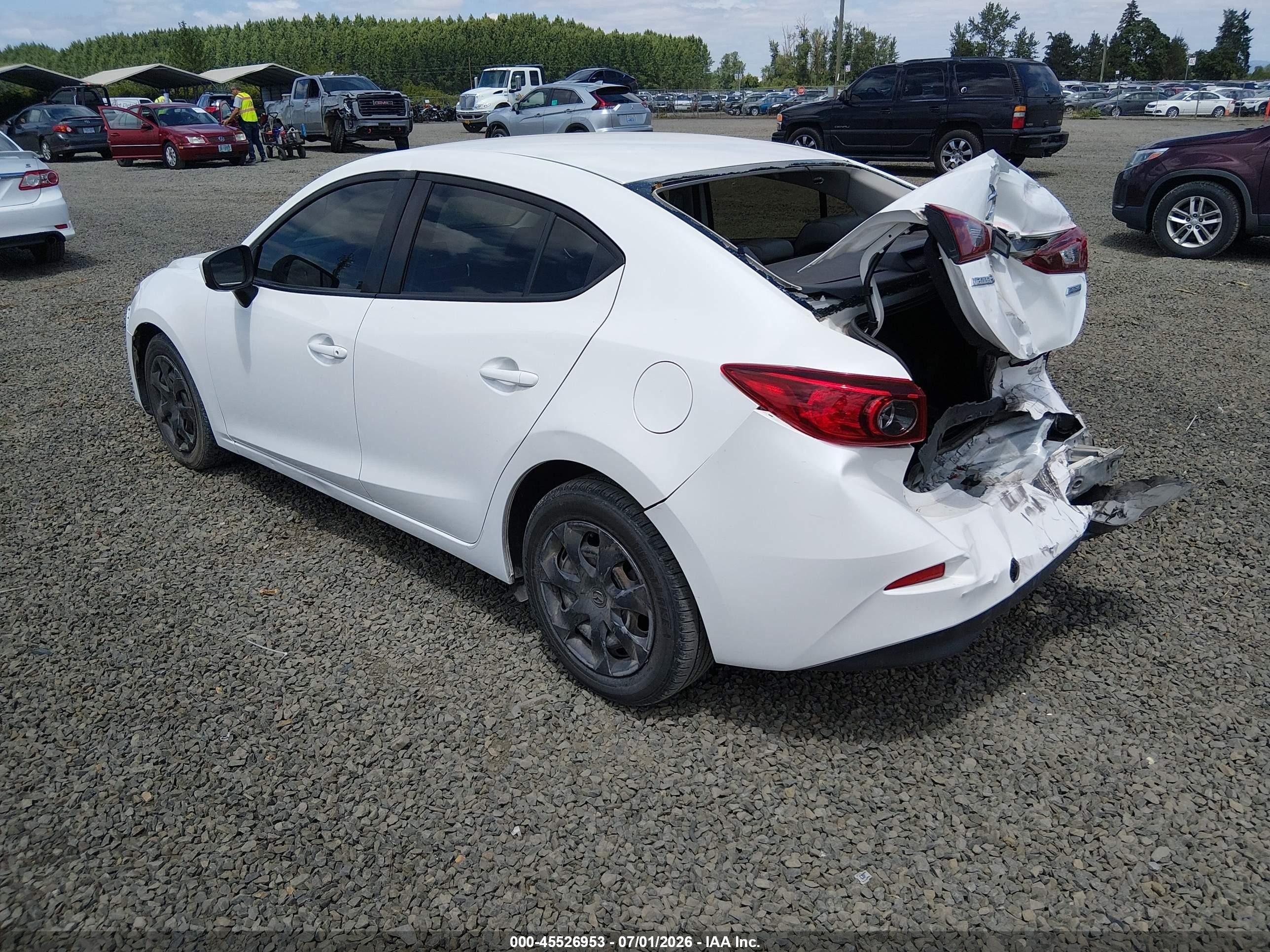 2014 Mazda Mazda3 I Sport White vin: JM1BM1U79E1176458