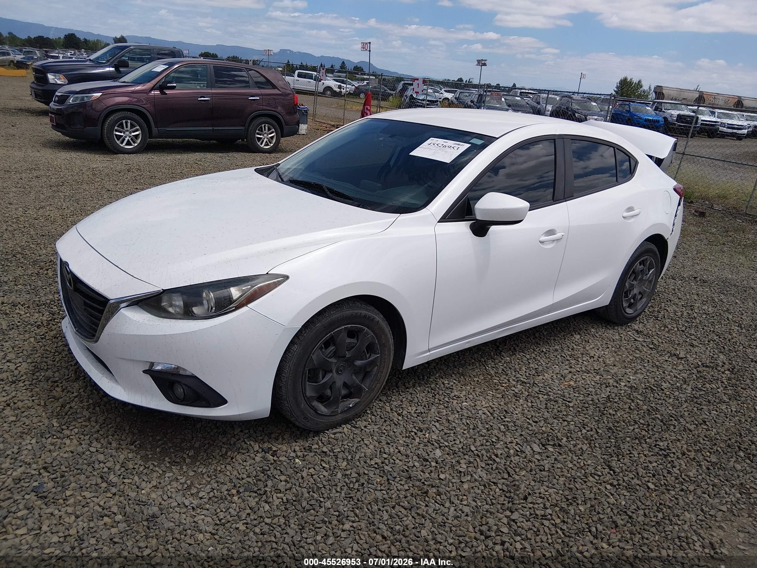 2014 Mazda Mazda3 I Sport White vin: JM1BM1U79E1176458