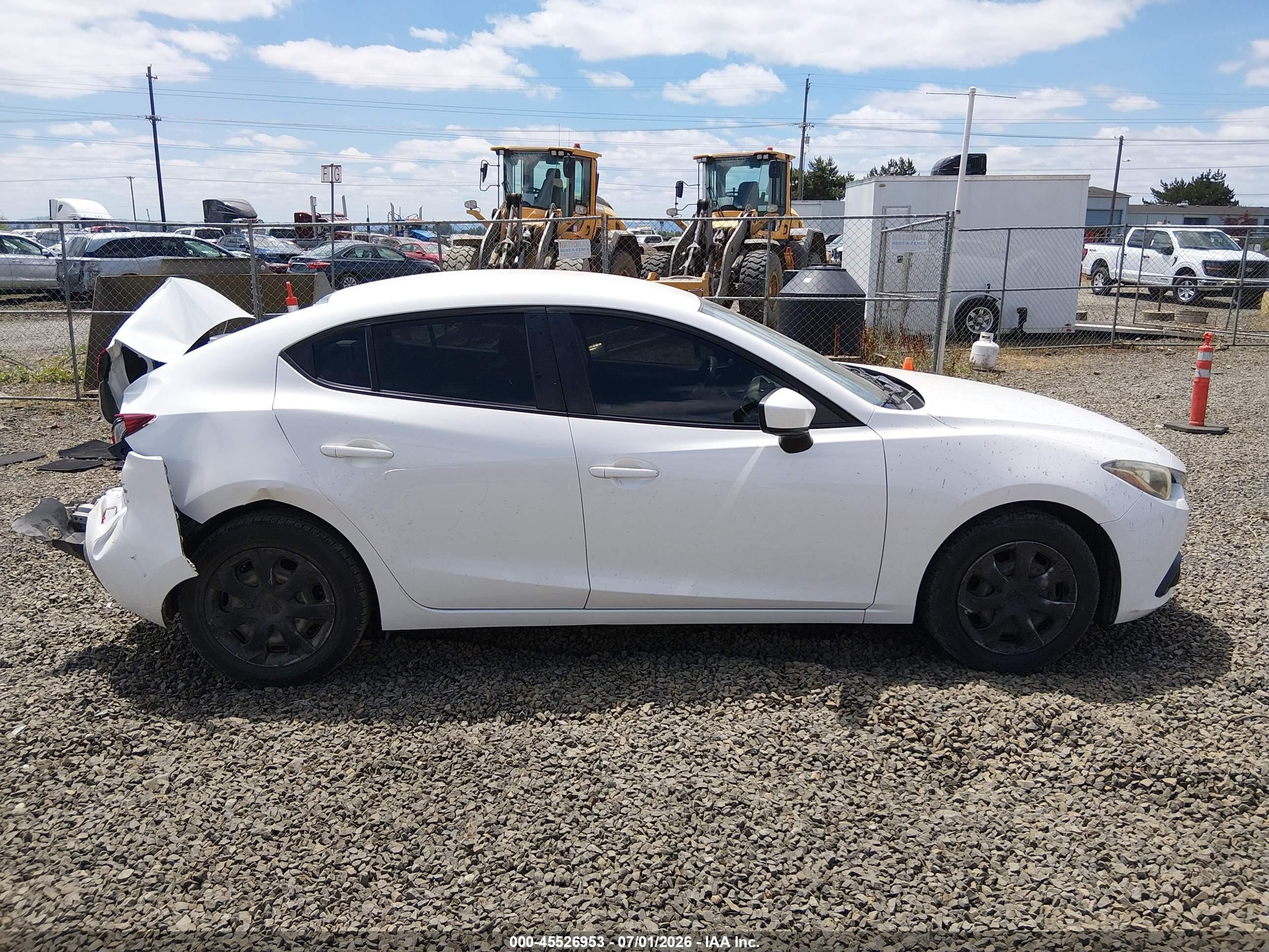 2014 Mazda Mazda3 I Sport White vin: JM1BM1U79E1176458