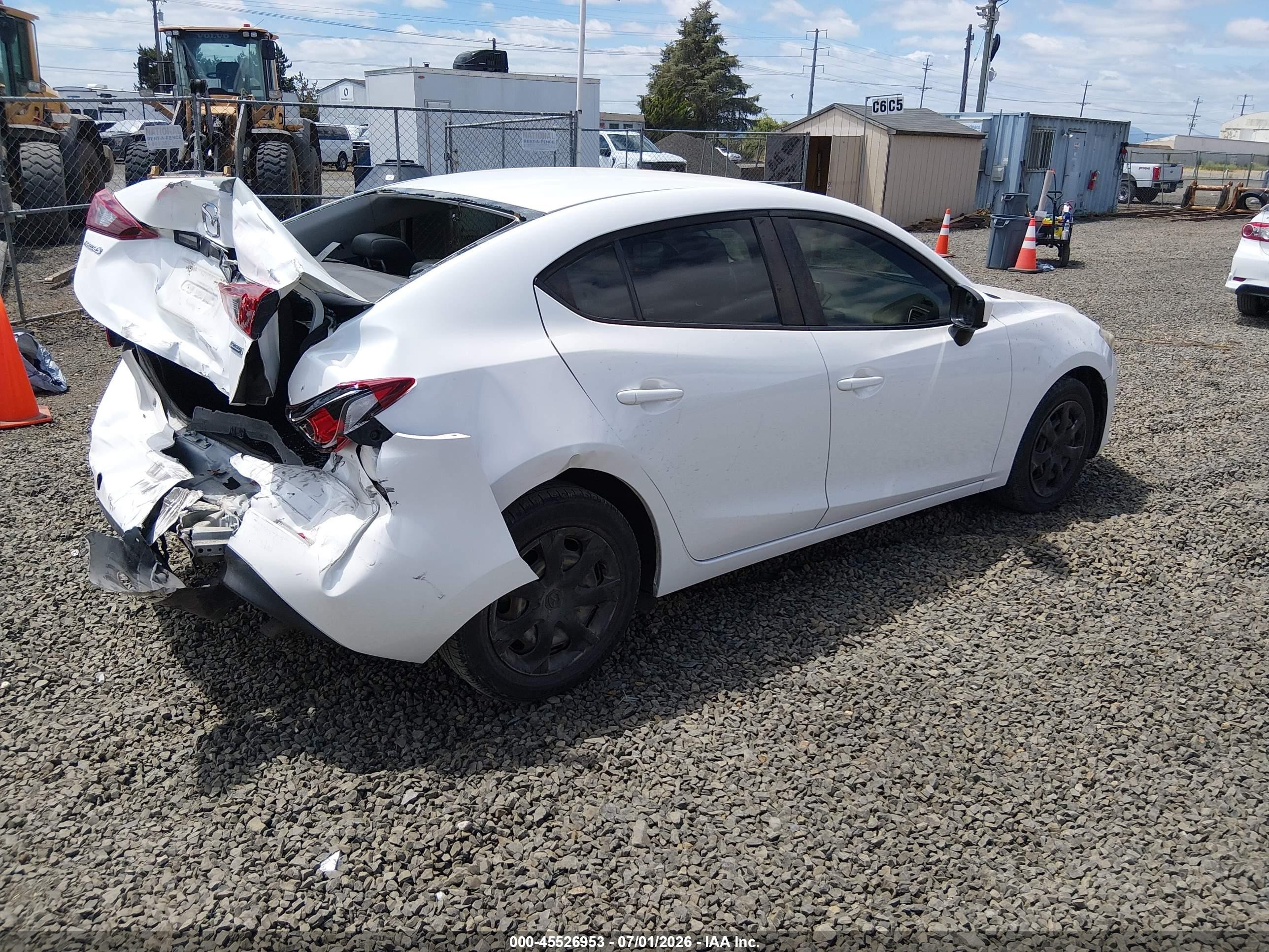 2014 Mazda Mazda3 I Sport White vin: JM1BM1U79E1176458