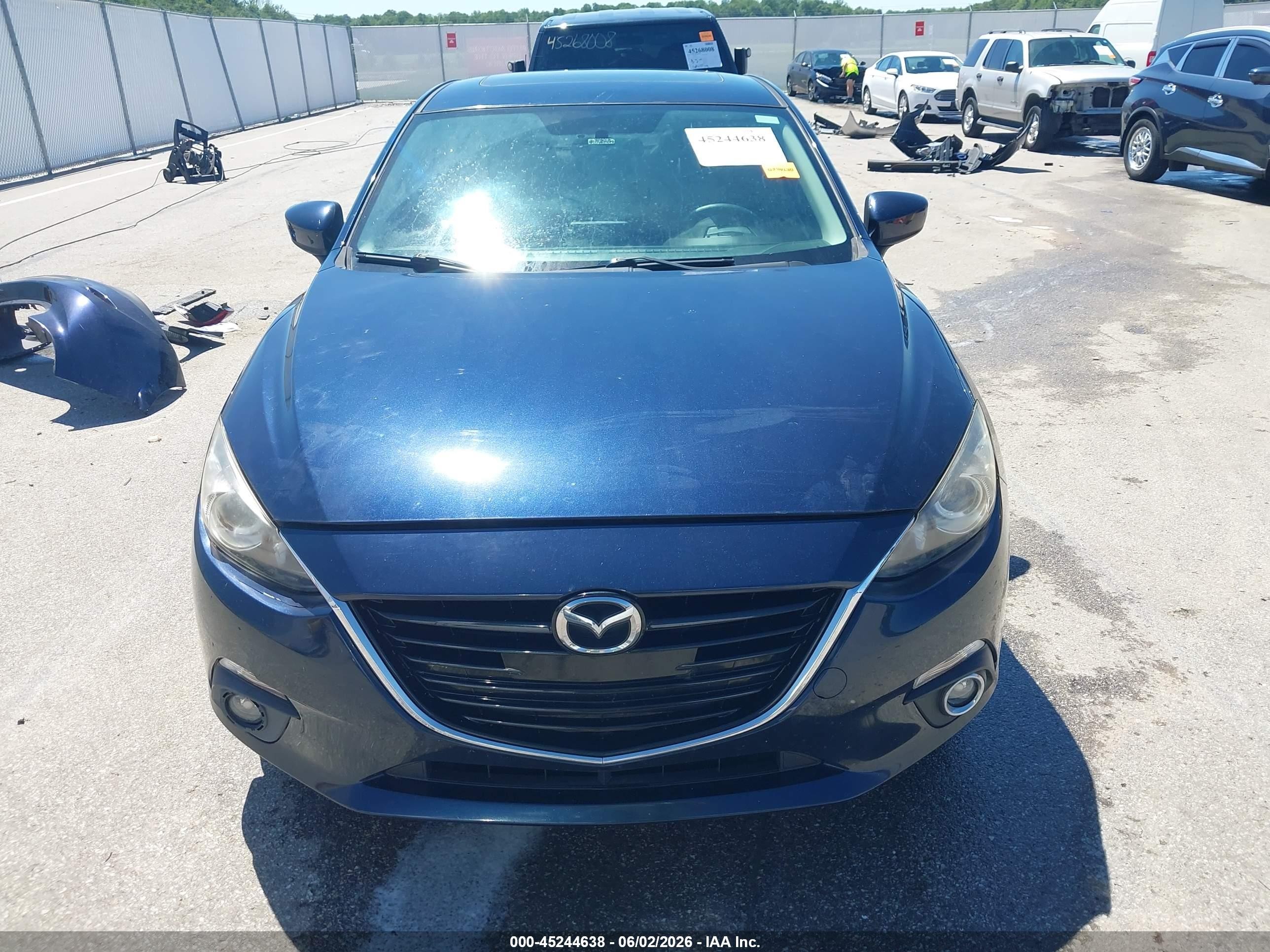 2015 Mazda Mazda3 S Touring Blue vin: JM1BM1V34F1262306