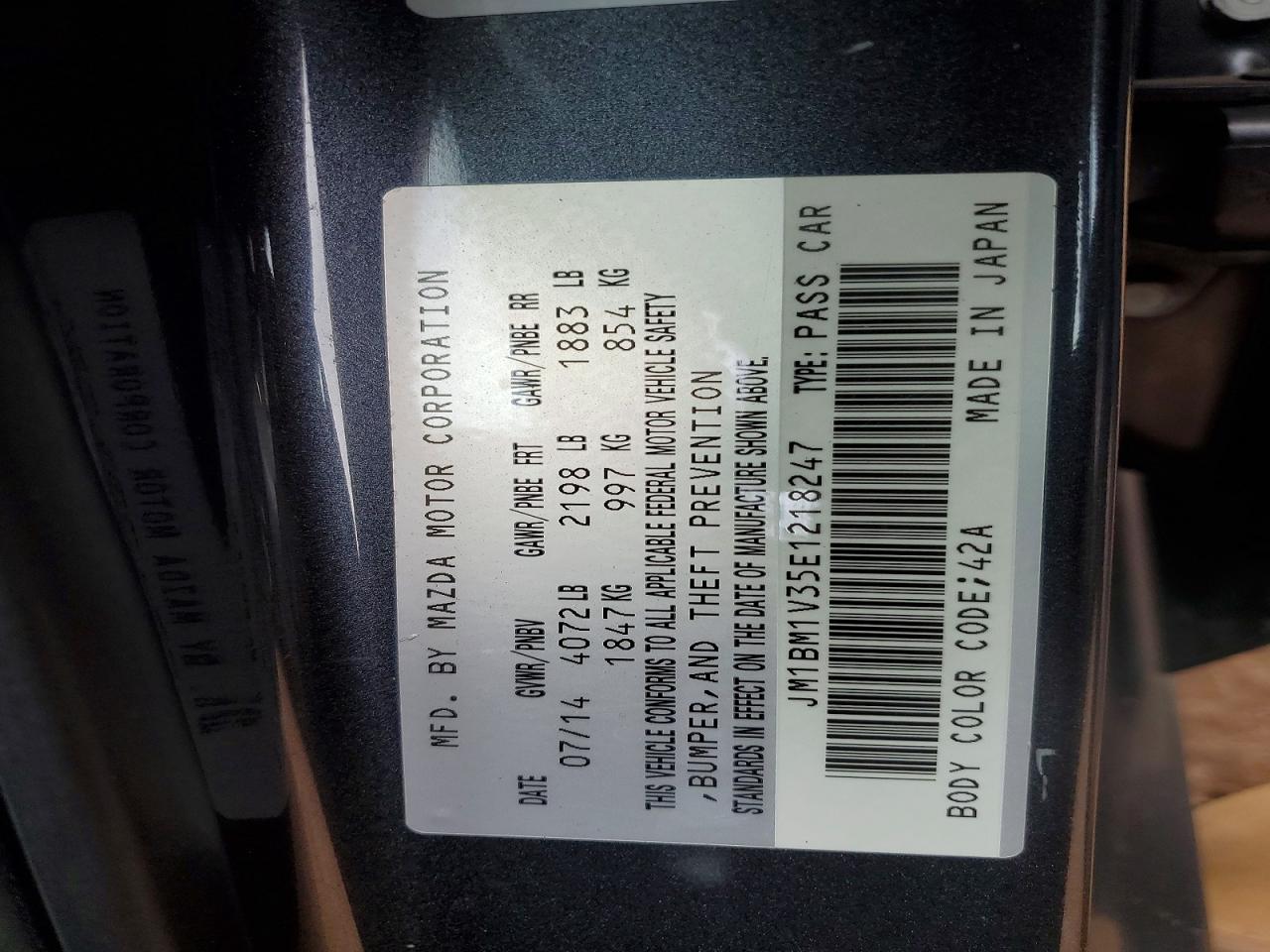 2014 Mazda 3 Touring Charcoal vin: JM1BM1V35E1218247