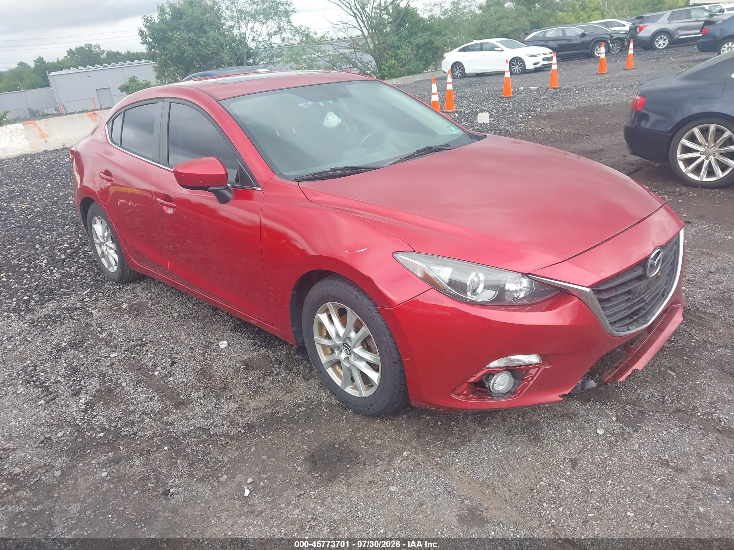 2014 Mazda Mazda3 I Touring Красный vin: JM1BM1V71E1138298