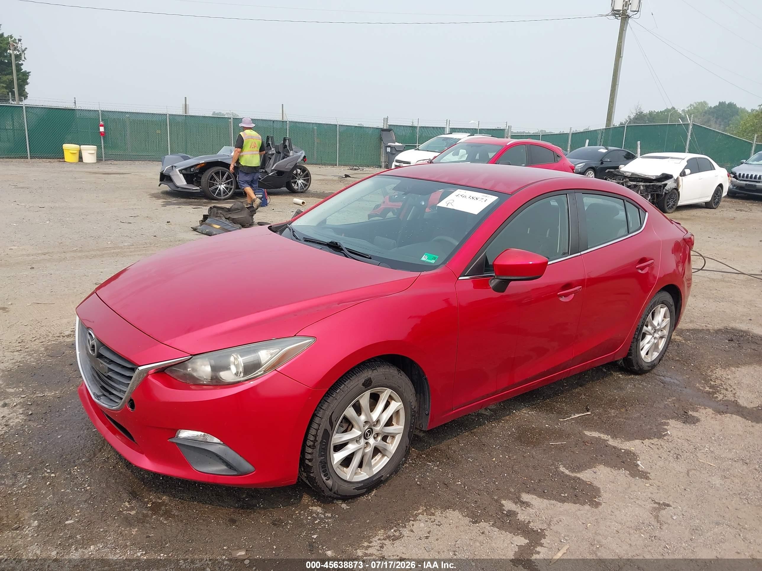 2014 Mazda Mazda3 I Touring Красный vin: JM1BM1V71E1144313
