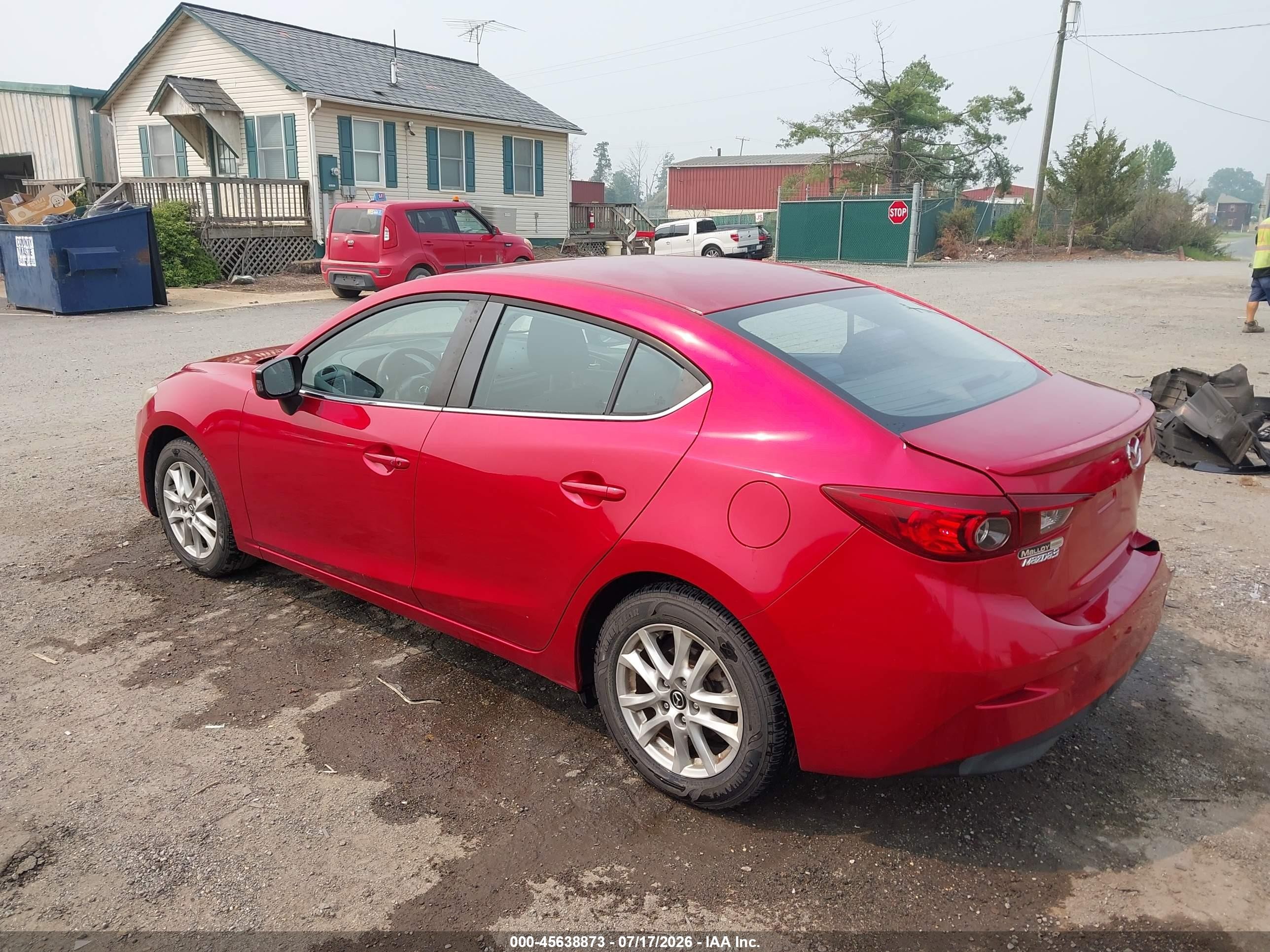 2014 Mazda Mazda3 I Touring Красный vin: JM1BM1V71E1144313
