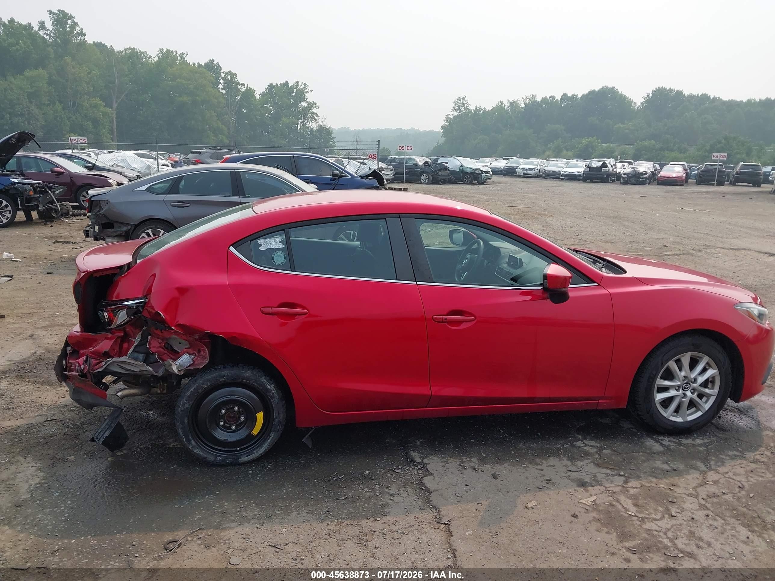 2014 Mazda Mazda3 I Touring Красный vin: JM1BM1V71E1144313