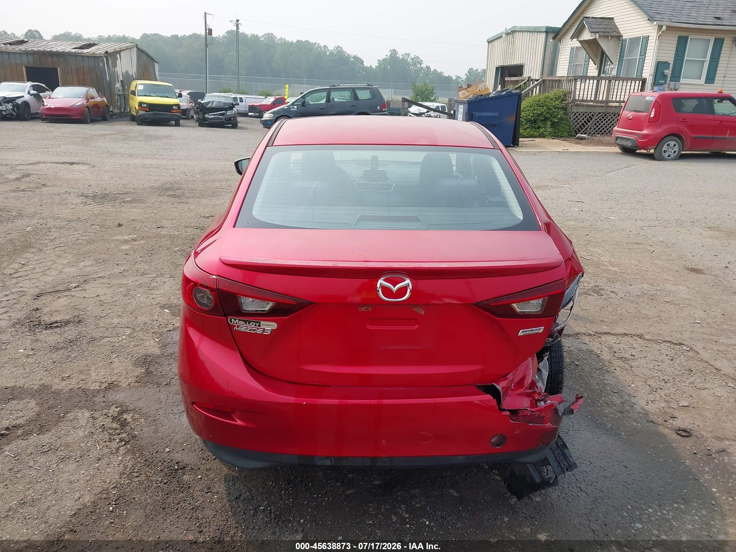 2014 Mazda Mazda3 I Touring Красный vin: JM1BM1V71E1144313
