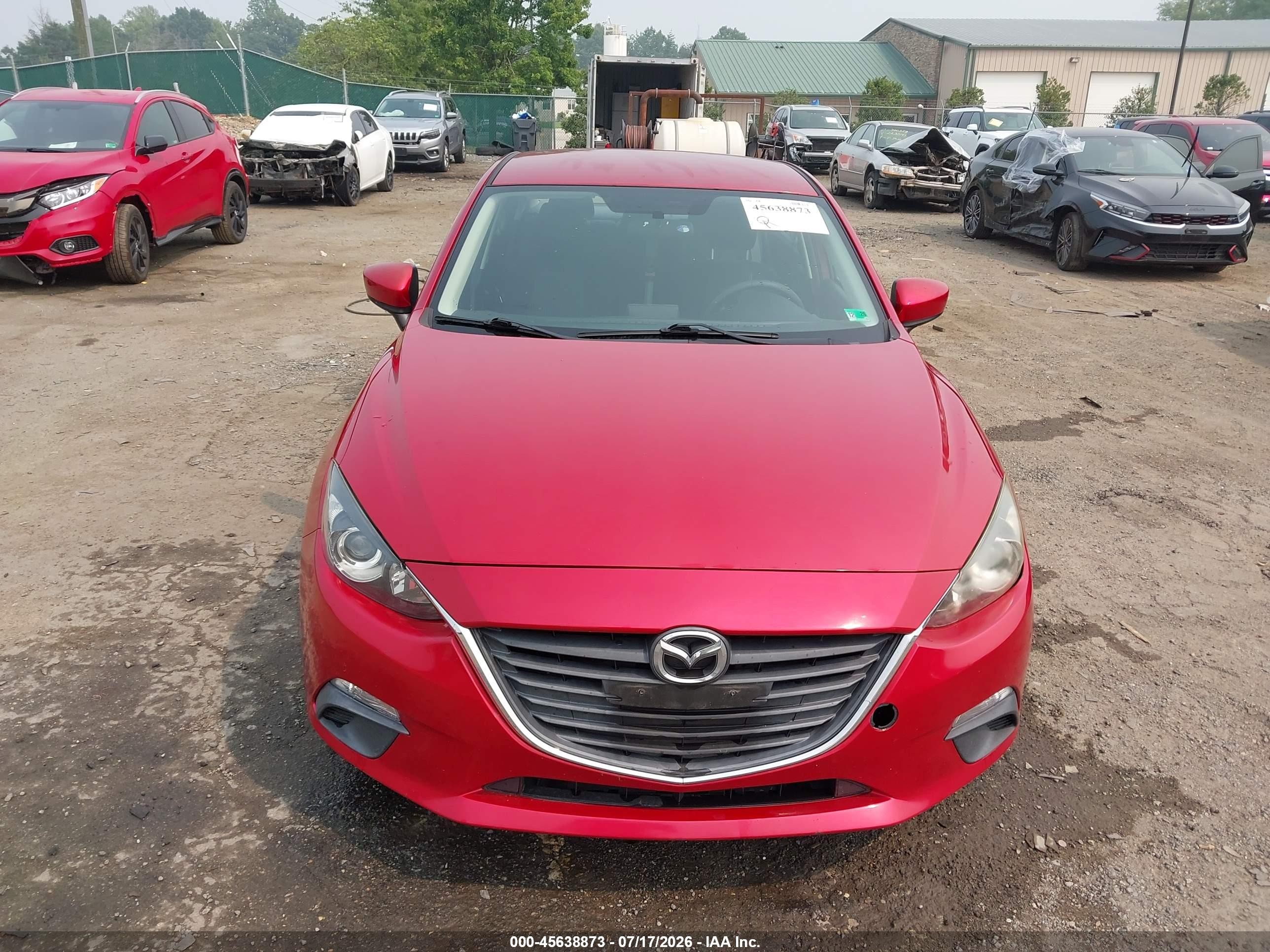 2014 Mazda Mazda3 I Touring Красный vin: JM1BM1V71E1144313