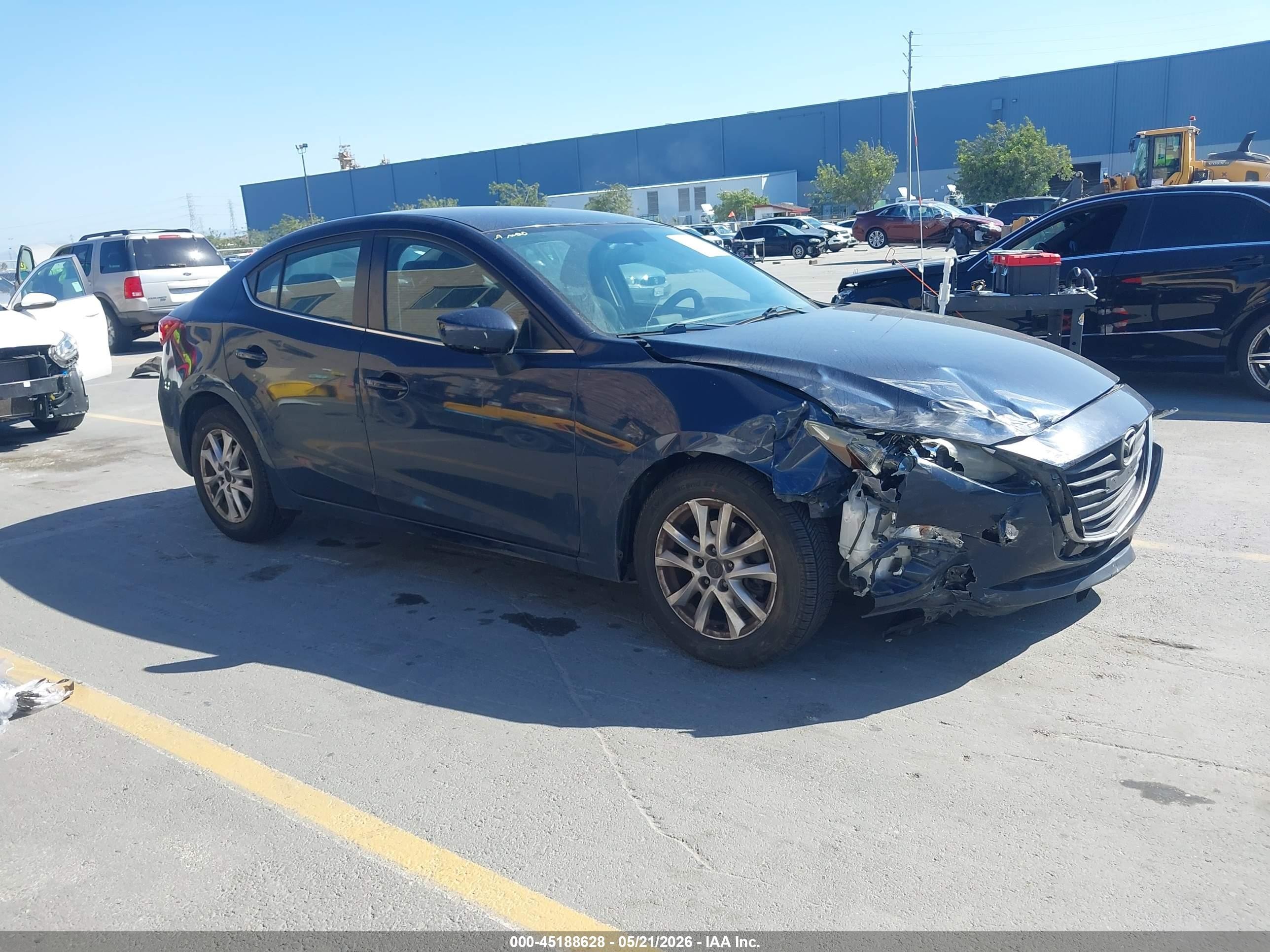 2014 Mazda Mazda3 I Touring Blue vin: JM1BM1V71E1211797