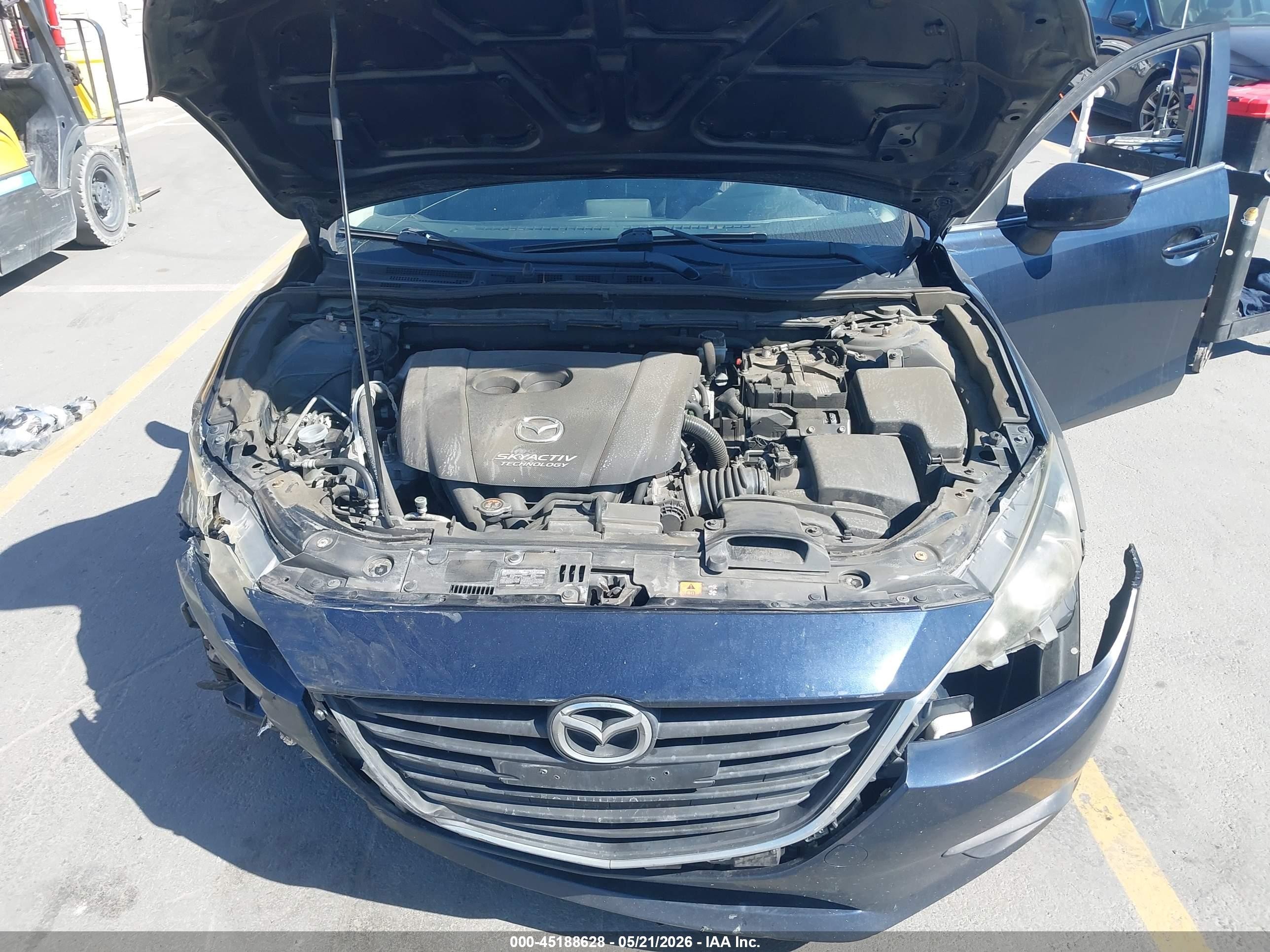 2014 Mazda Mazda3 I Touring Blue vin: JM1BM1V71E1211797