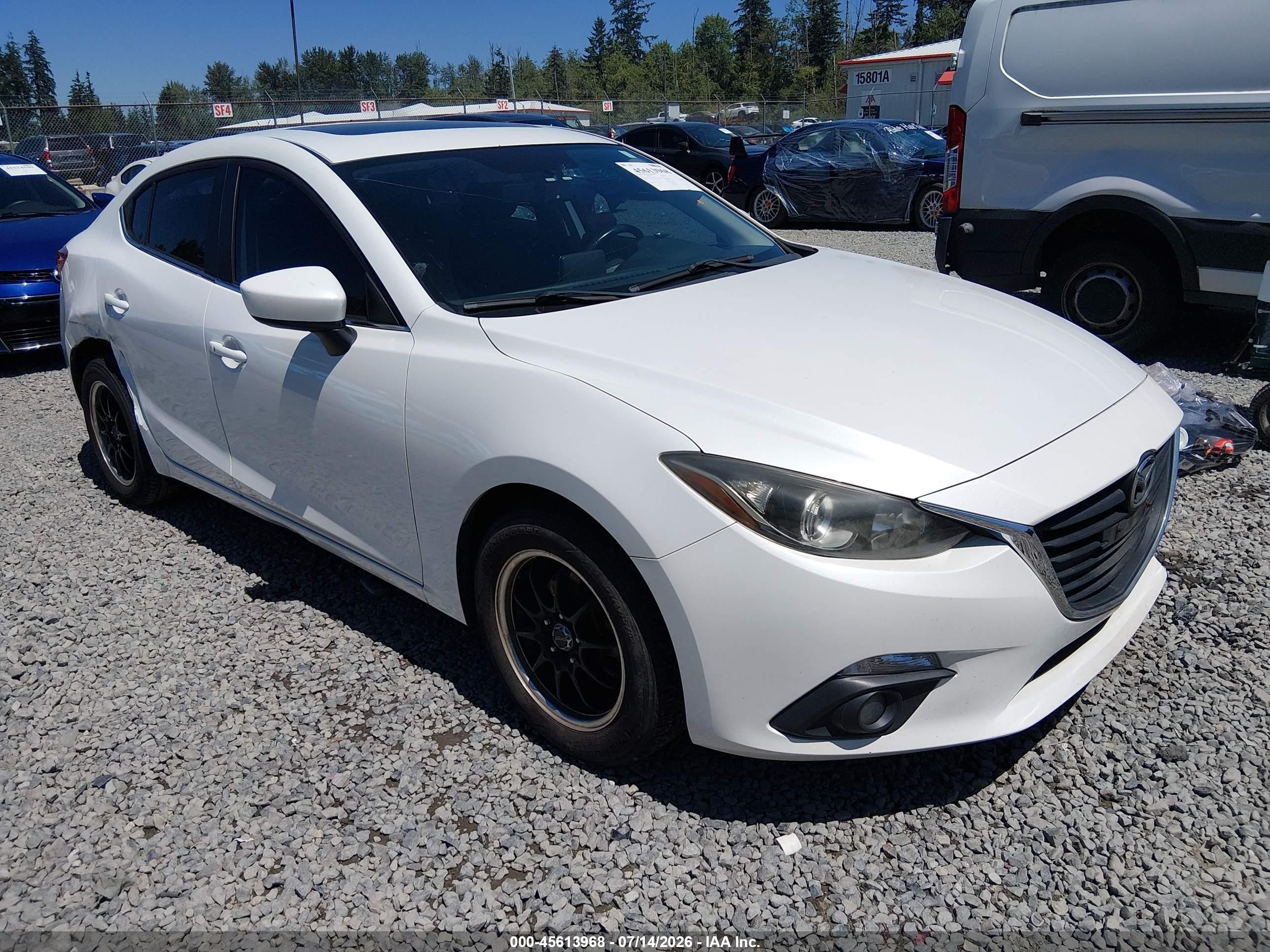 2015 Mazda Mazda3 I Touring White vin: JM1BM1V71F1233350