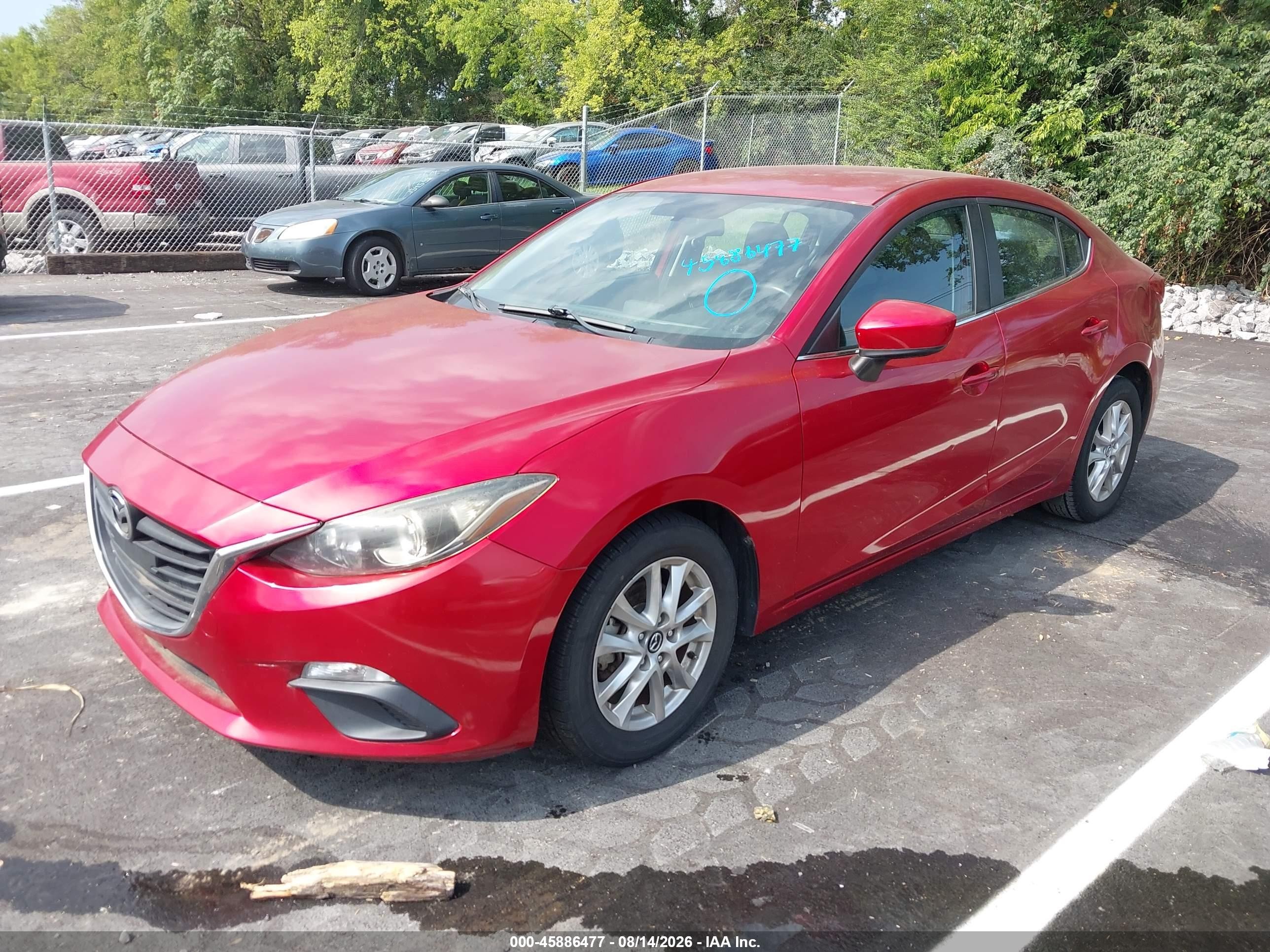 2014 Mazda Mazda3 I Touring Красный vin: JM1BM1V74E1111371